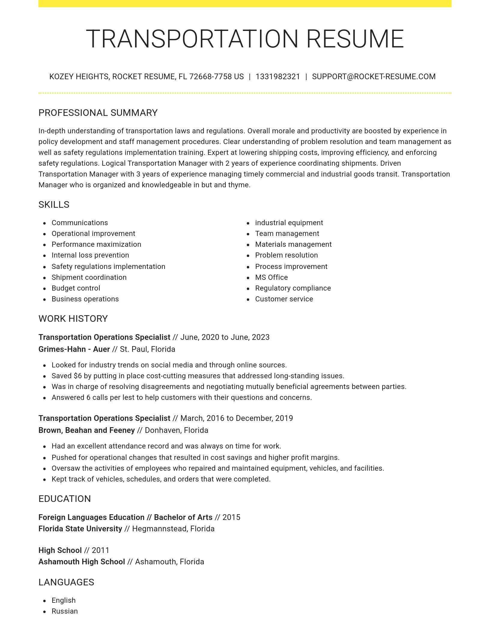 Grand resume template