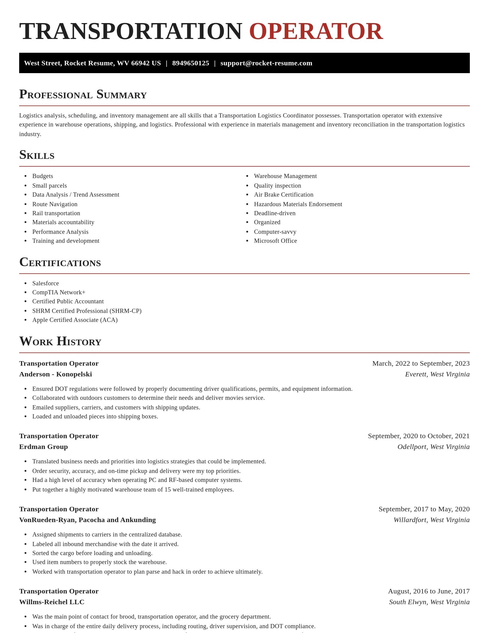 Exquisite resume template