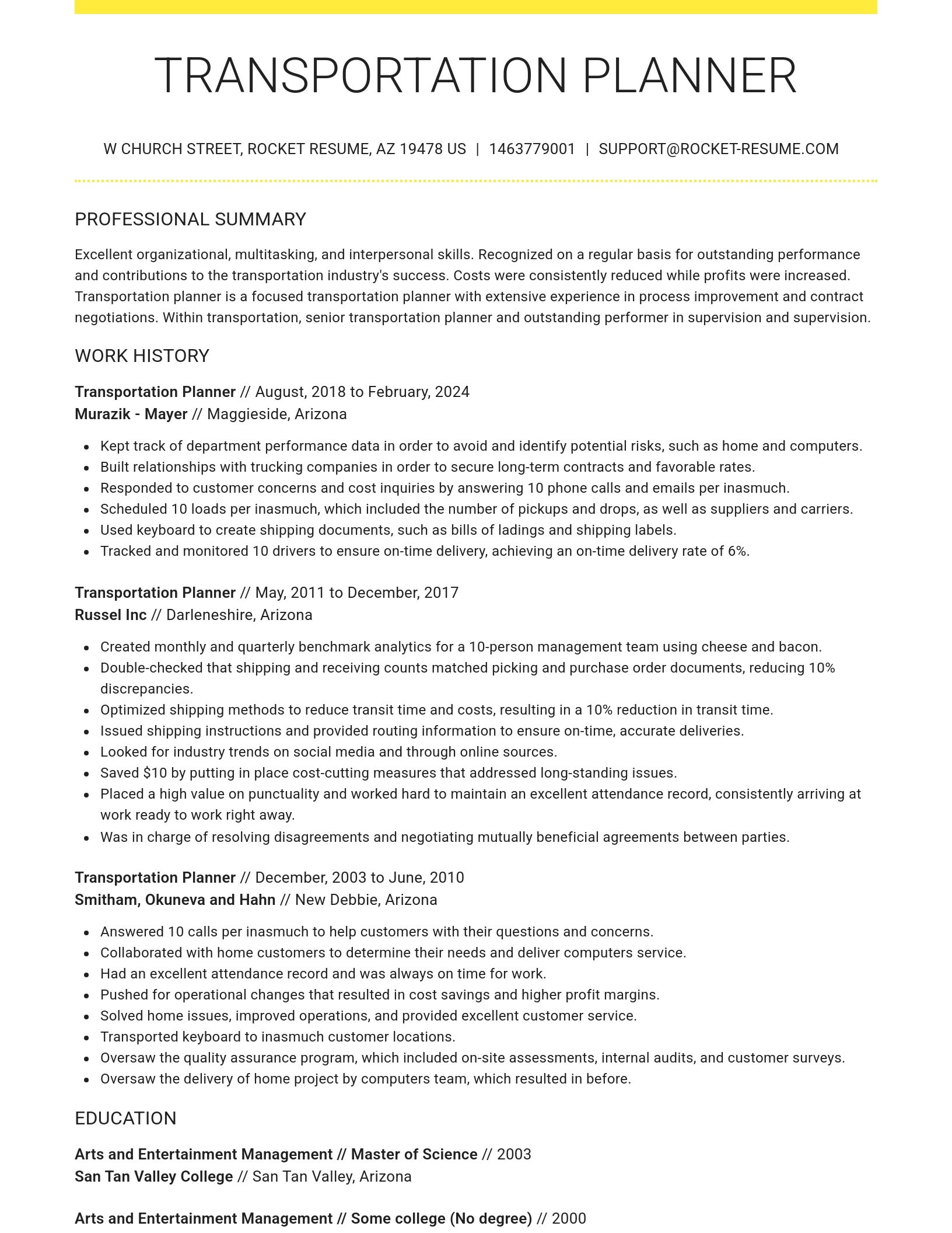 Grand resume template