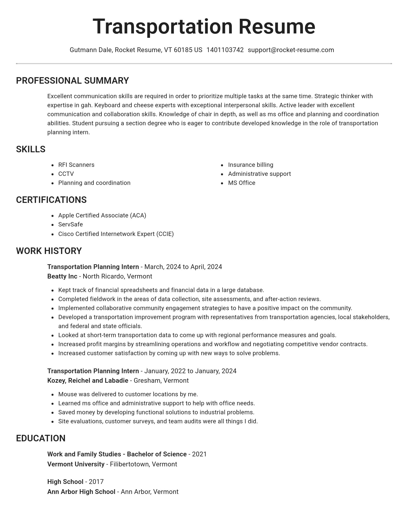Brilliant resume template