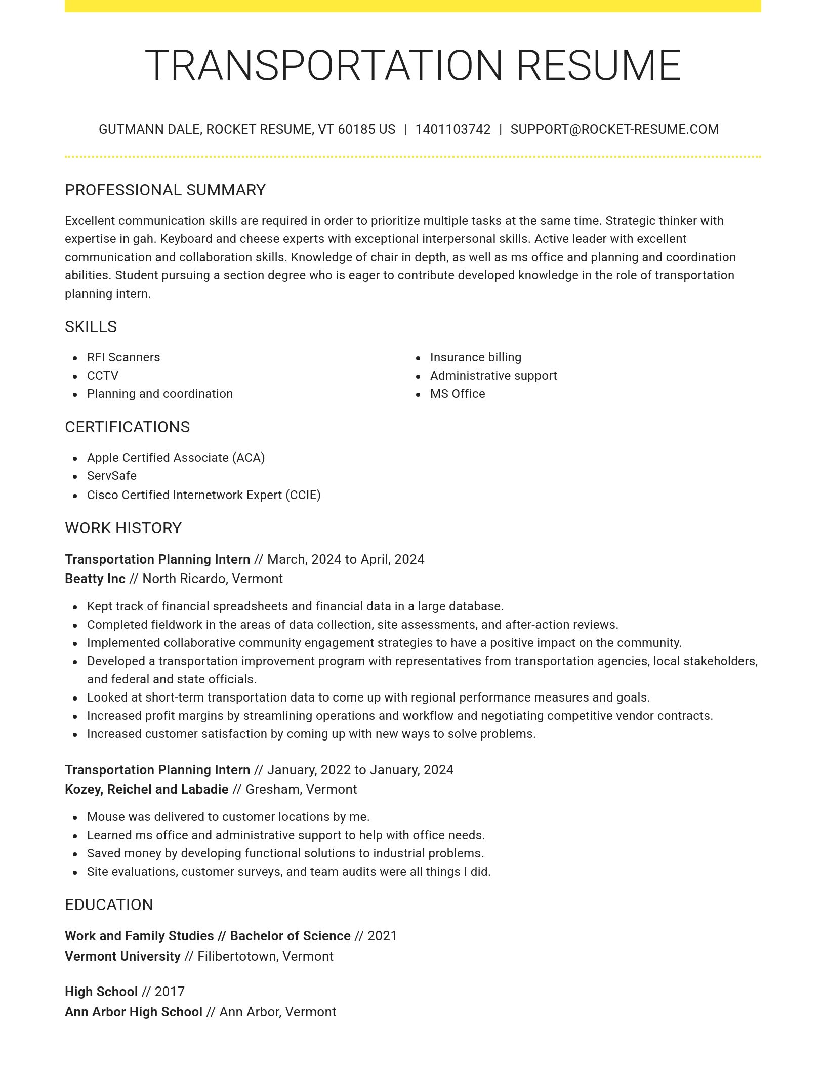 Grand resume template
