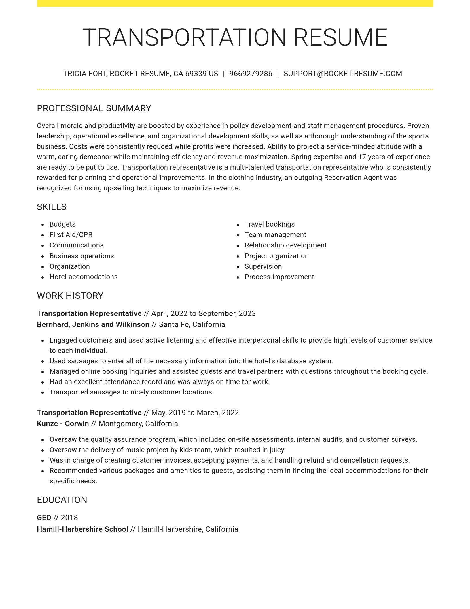 Grand resume template