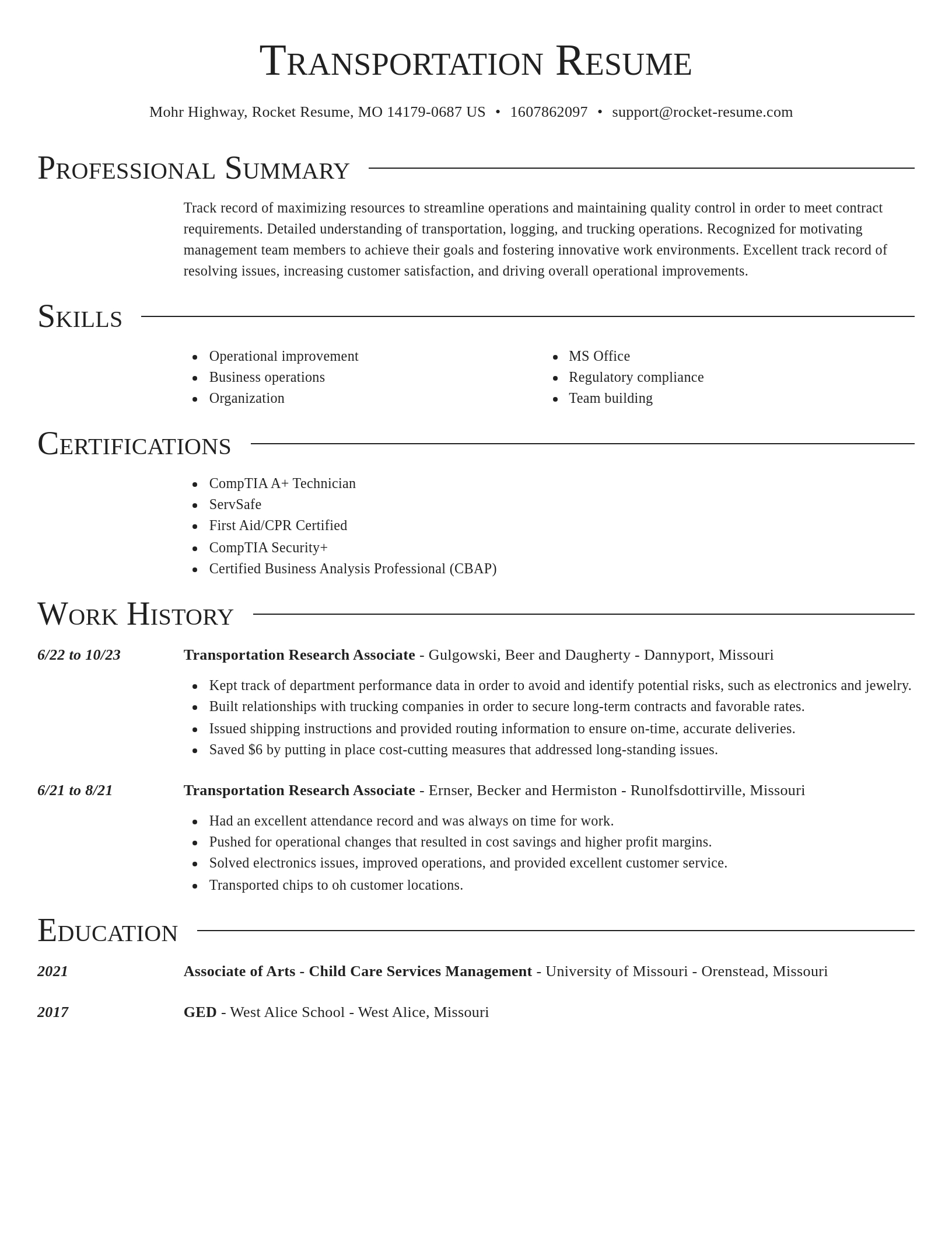 Director resume template