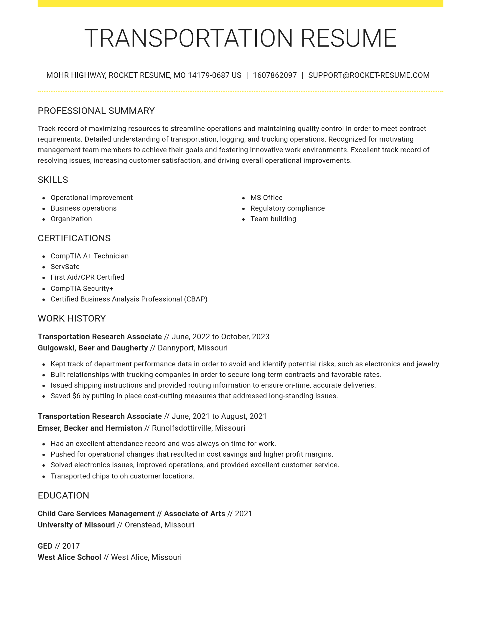 Grand resume template