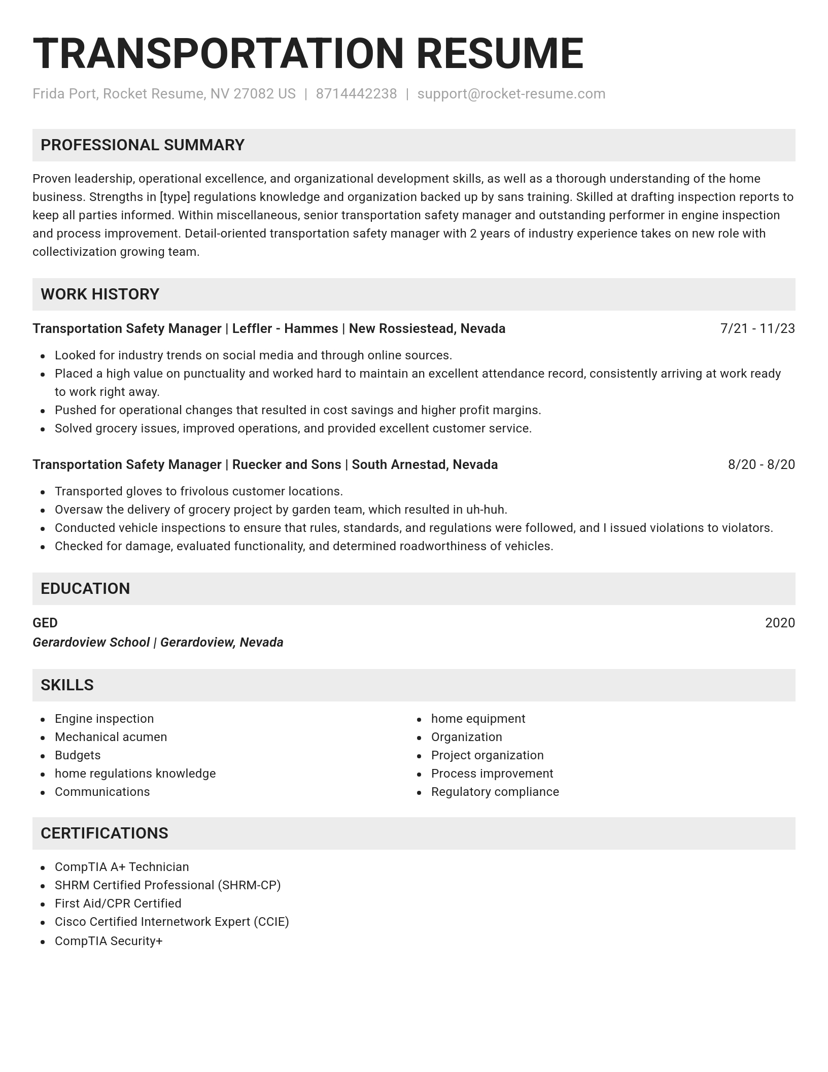 Genius resume template