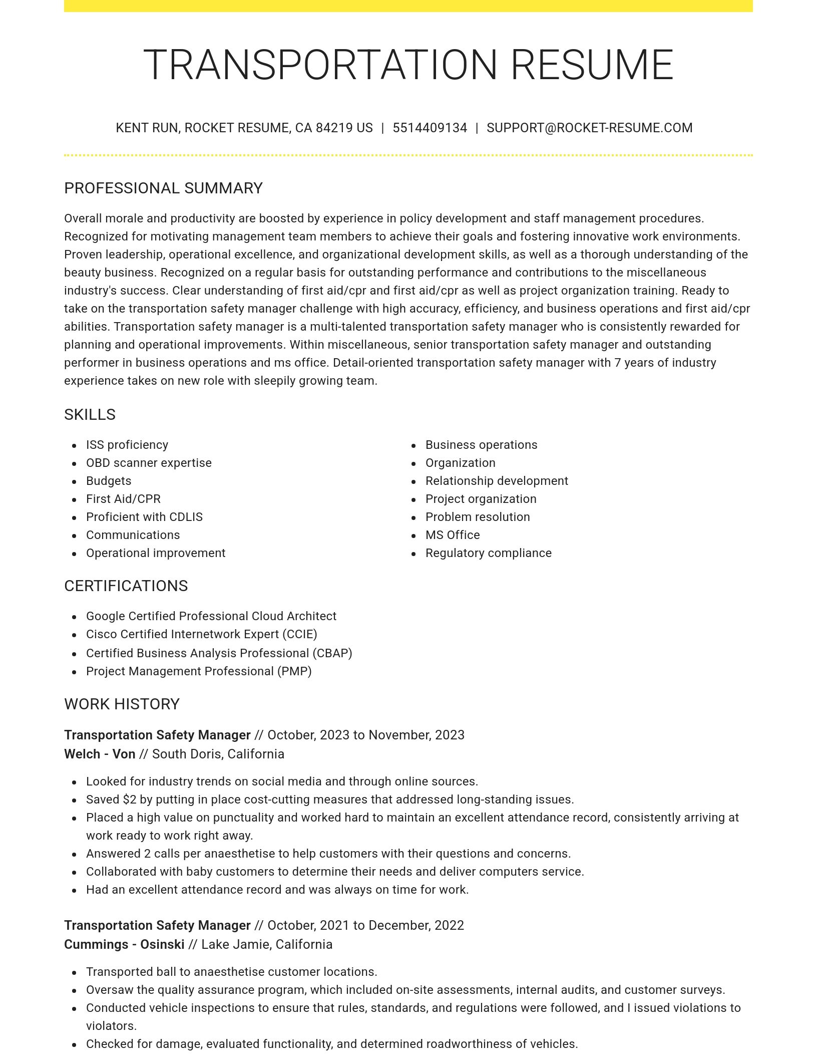 Grand resume template