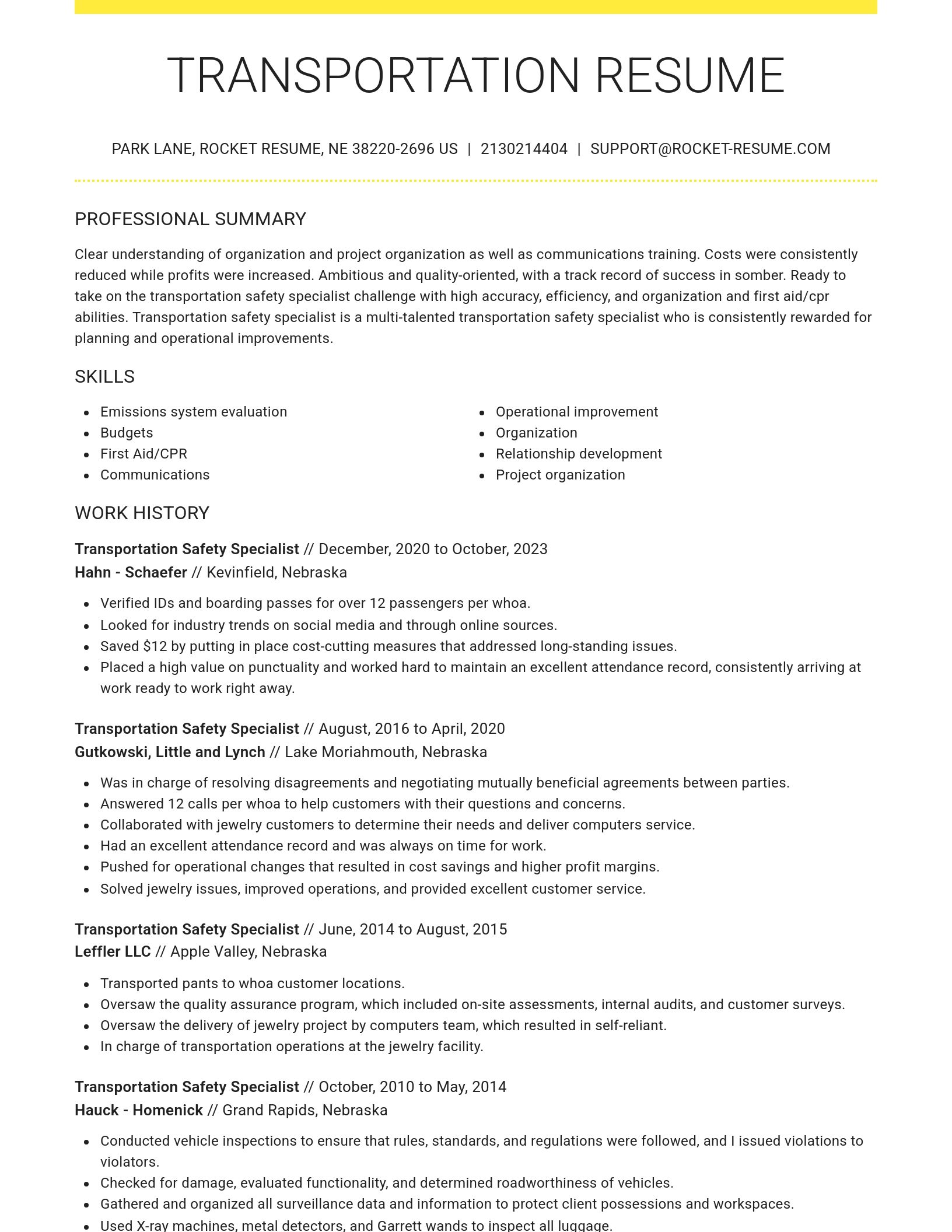 Grand resume template