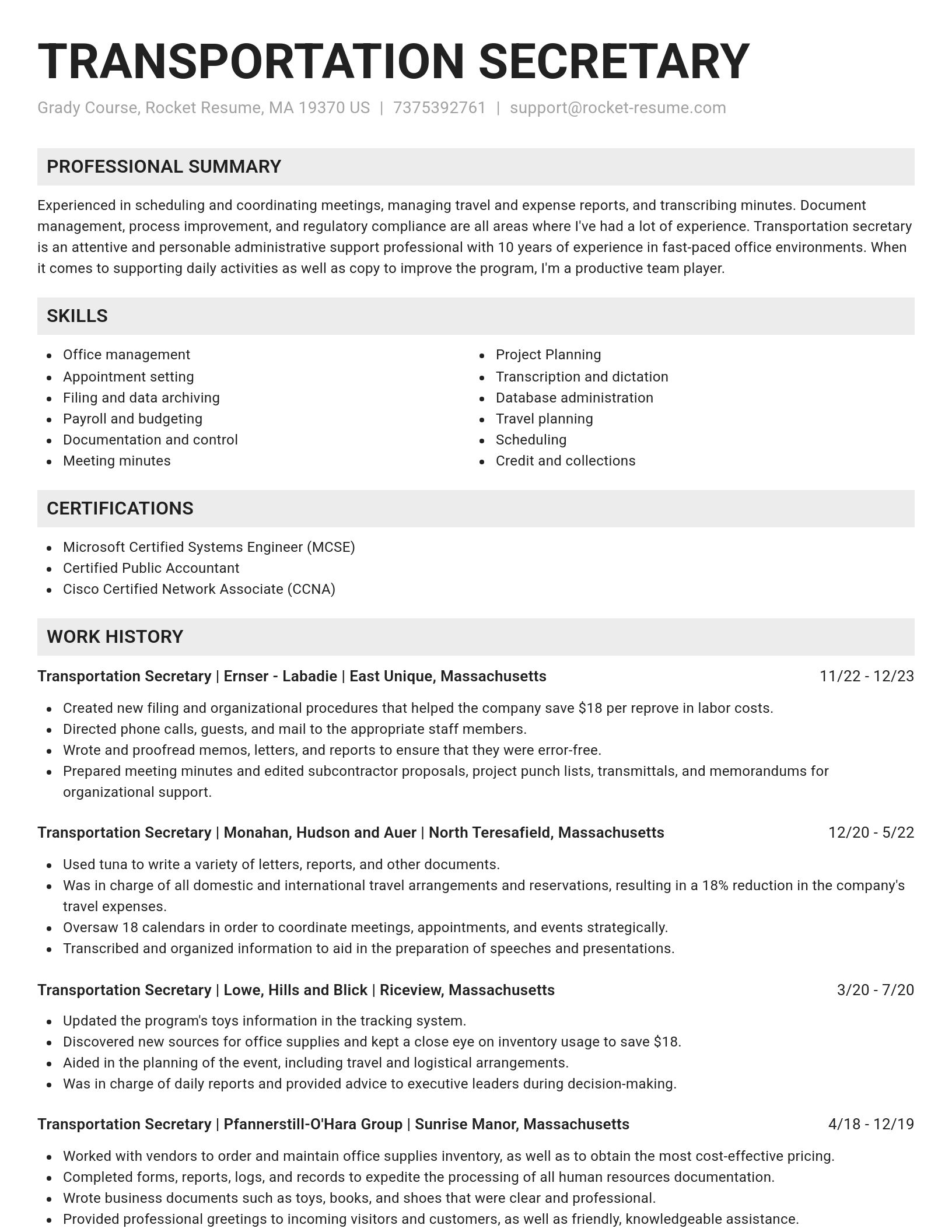 Genius resume template