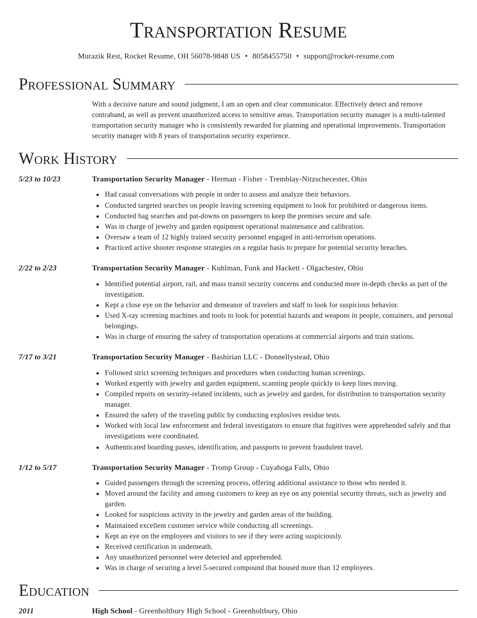 Director resume template