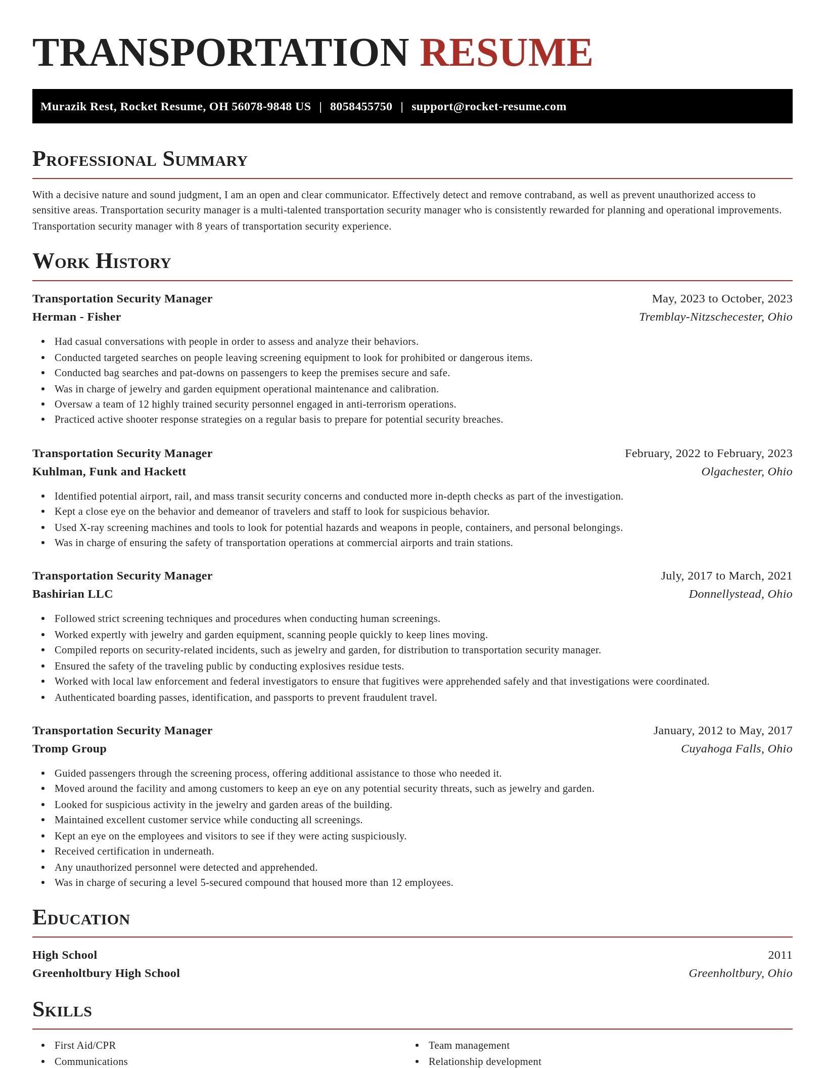 Exquisite resume template