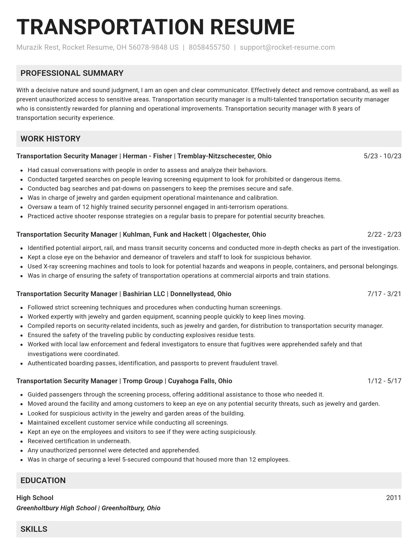 Genius resume template