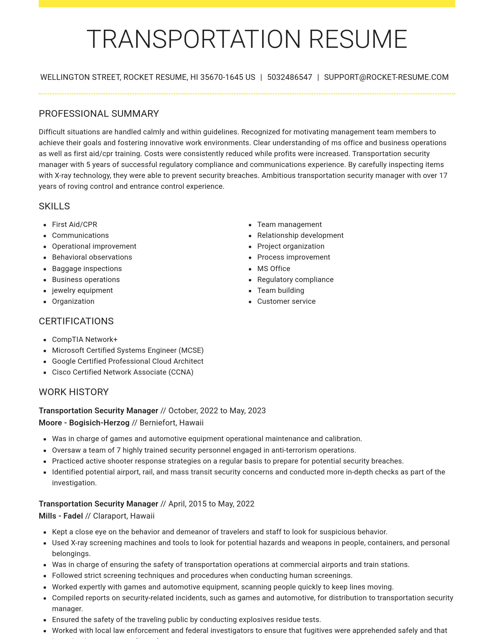 Grand resume template