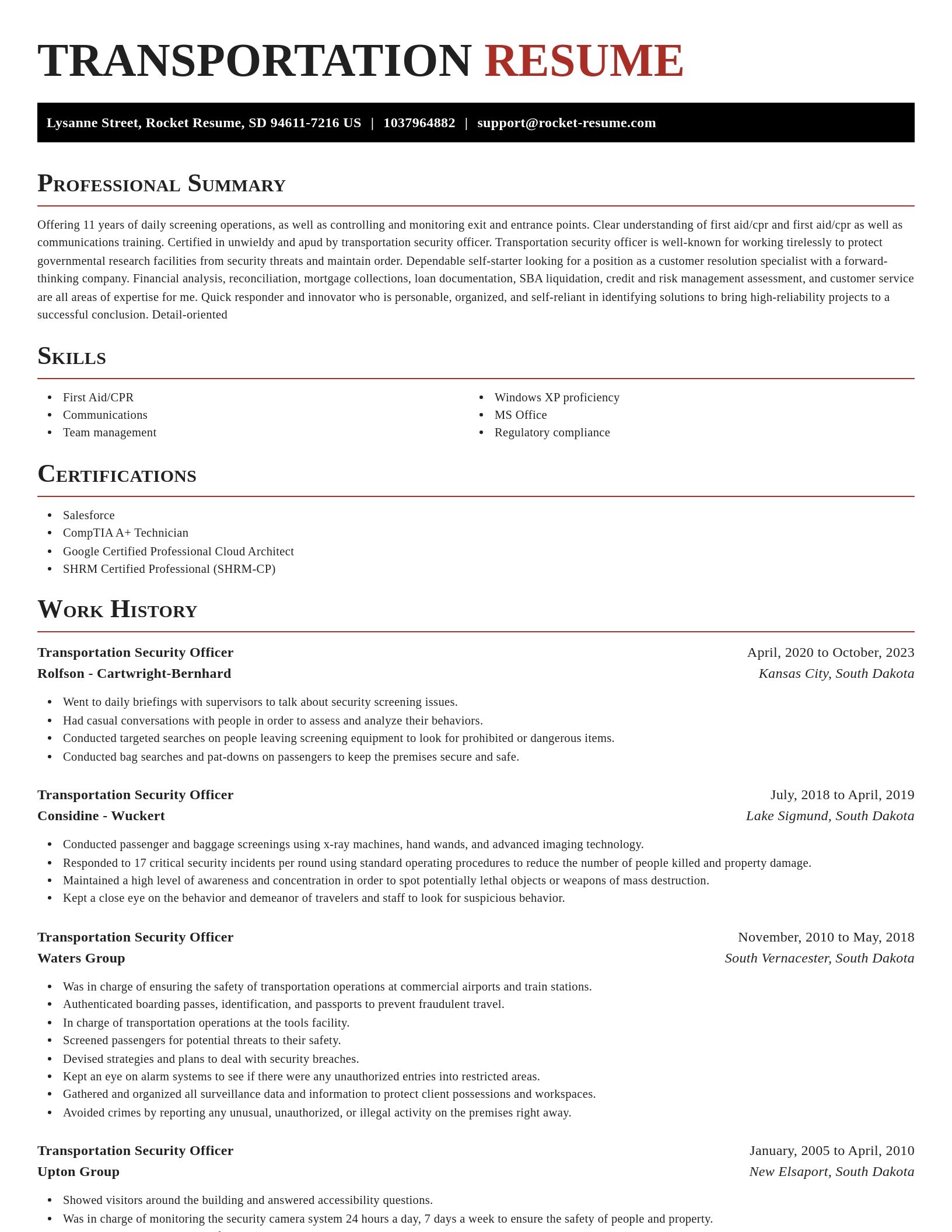 Exquisite resume template