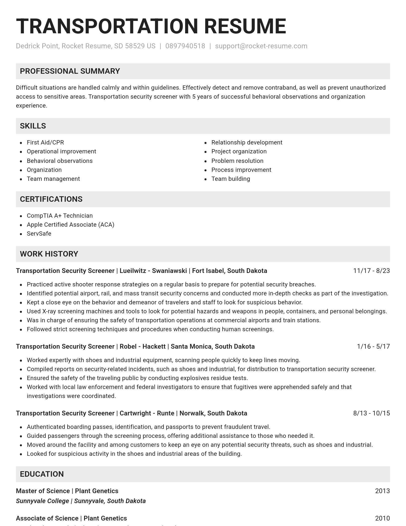 Genius resume template