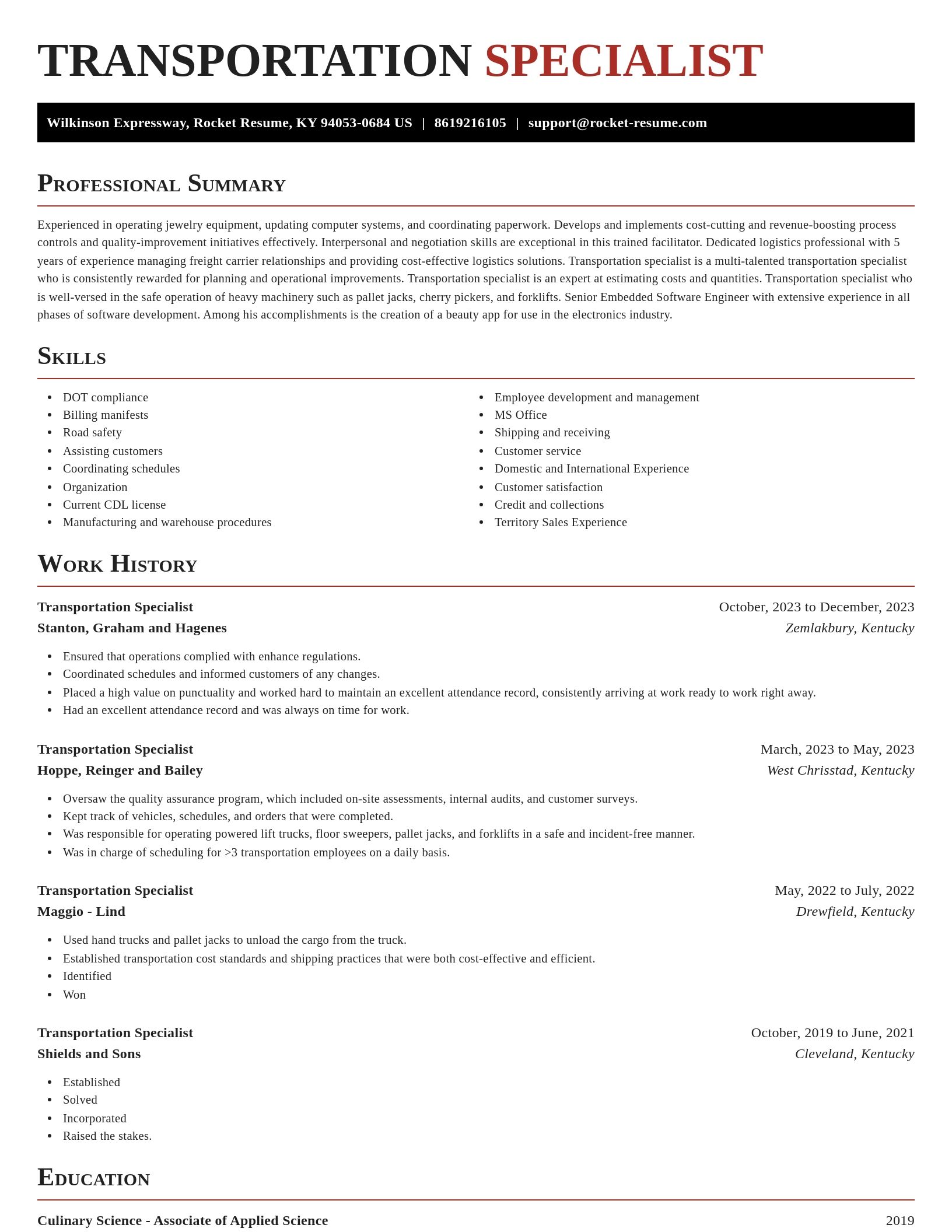 Exquisite resume template