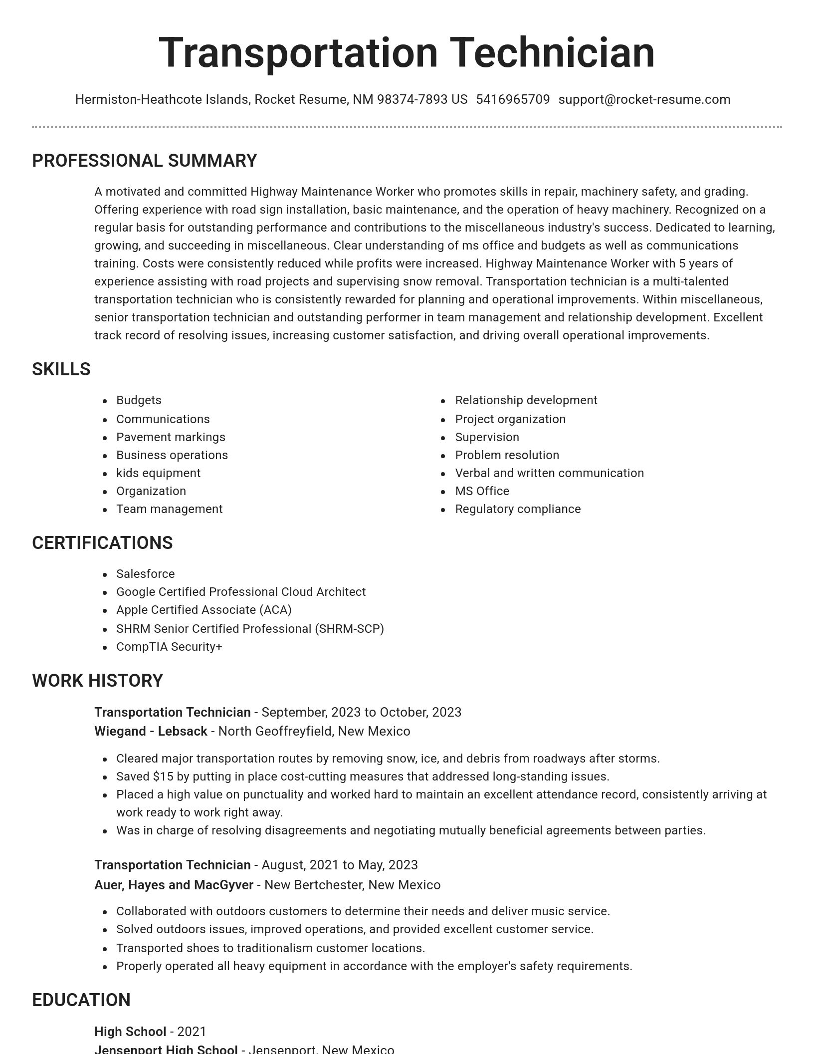 Brilliant resume template