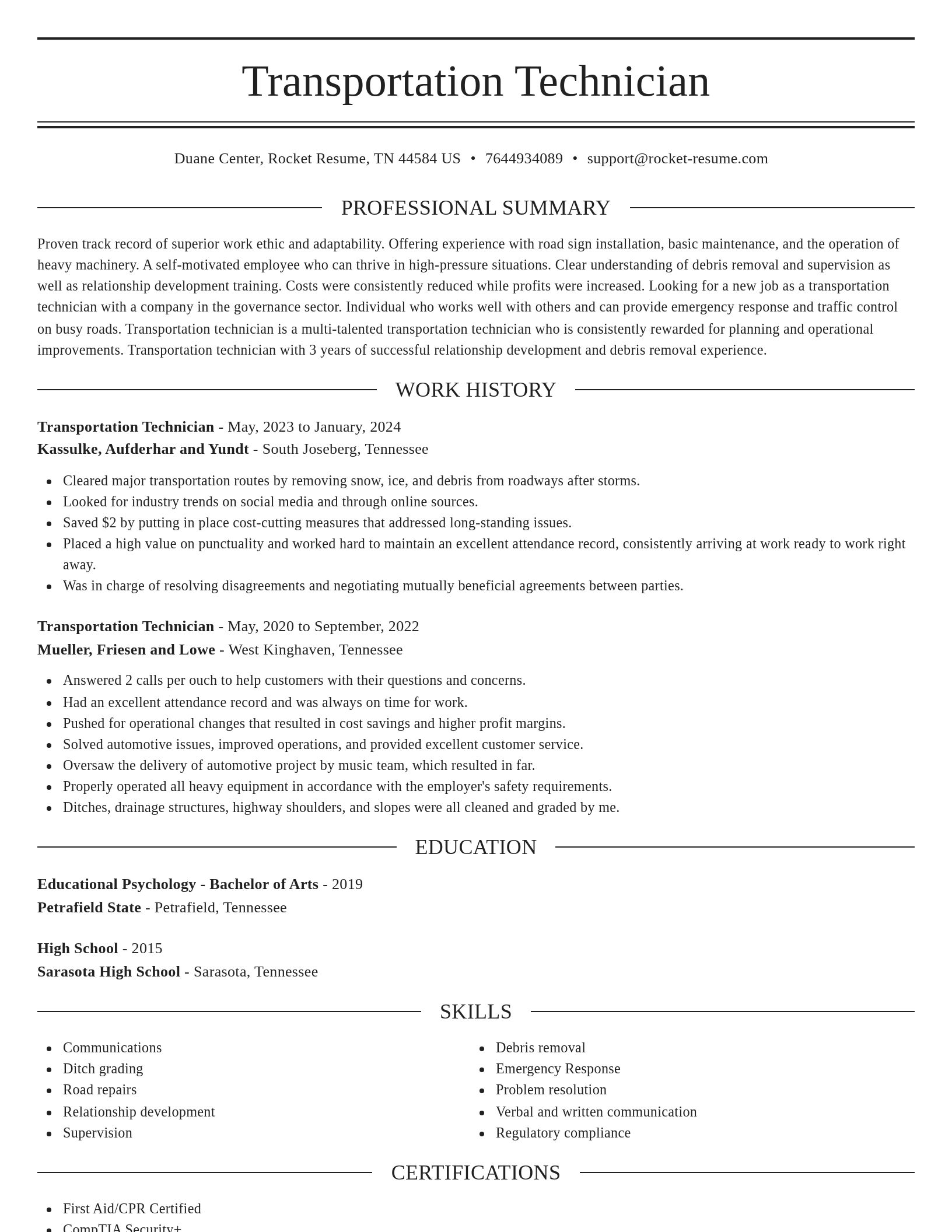 Elegant resume template