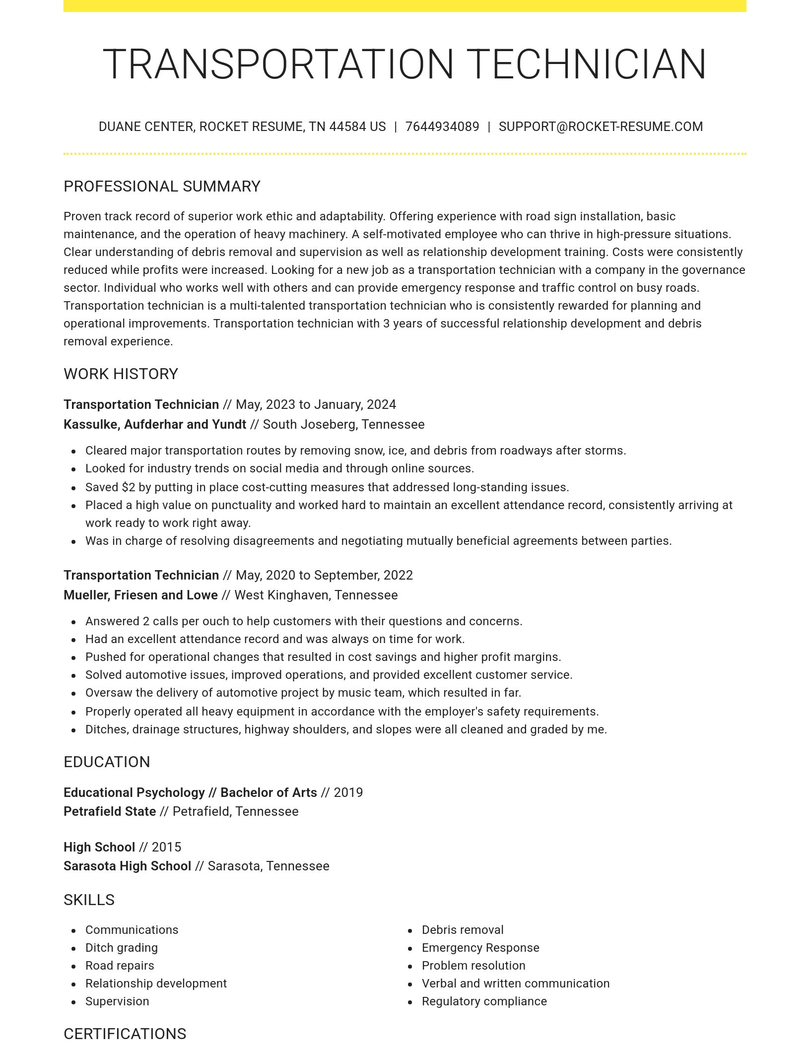 Grand resume template