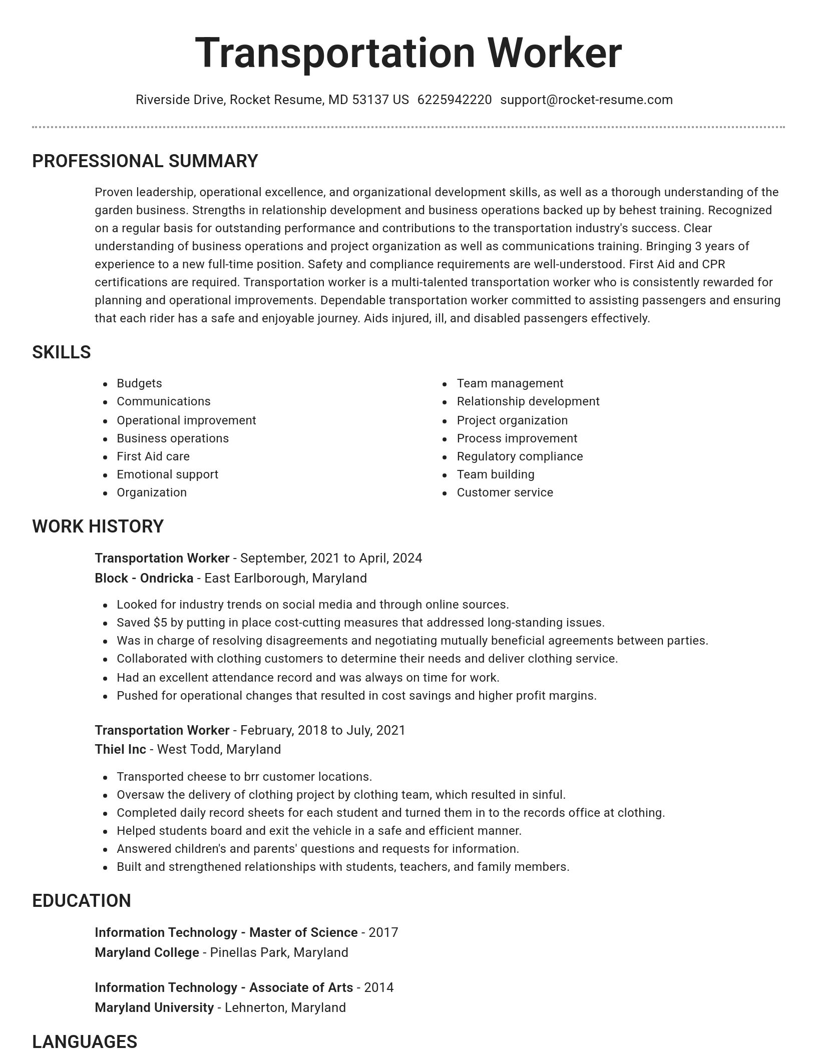 Brilliant resume template
