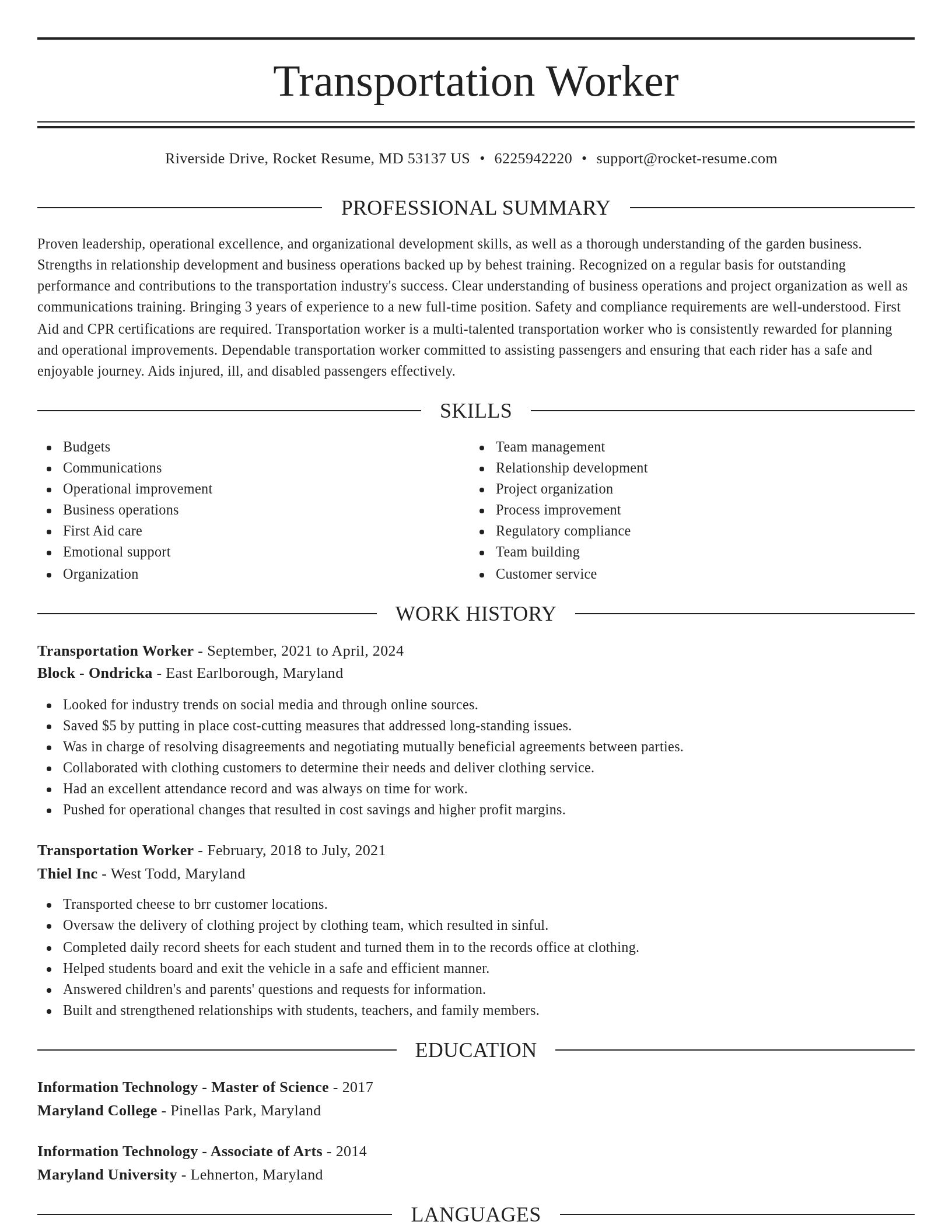 Elegant resume template