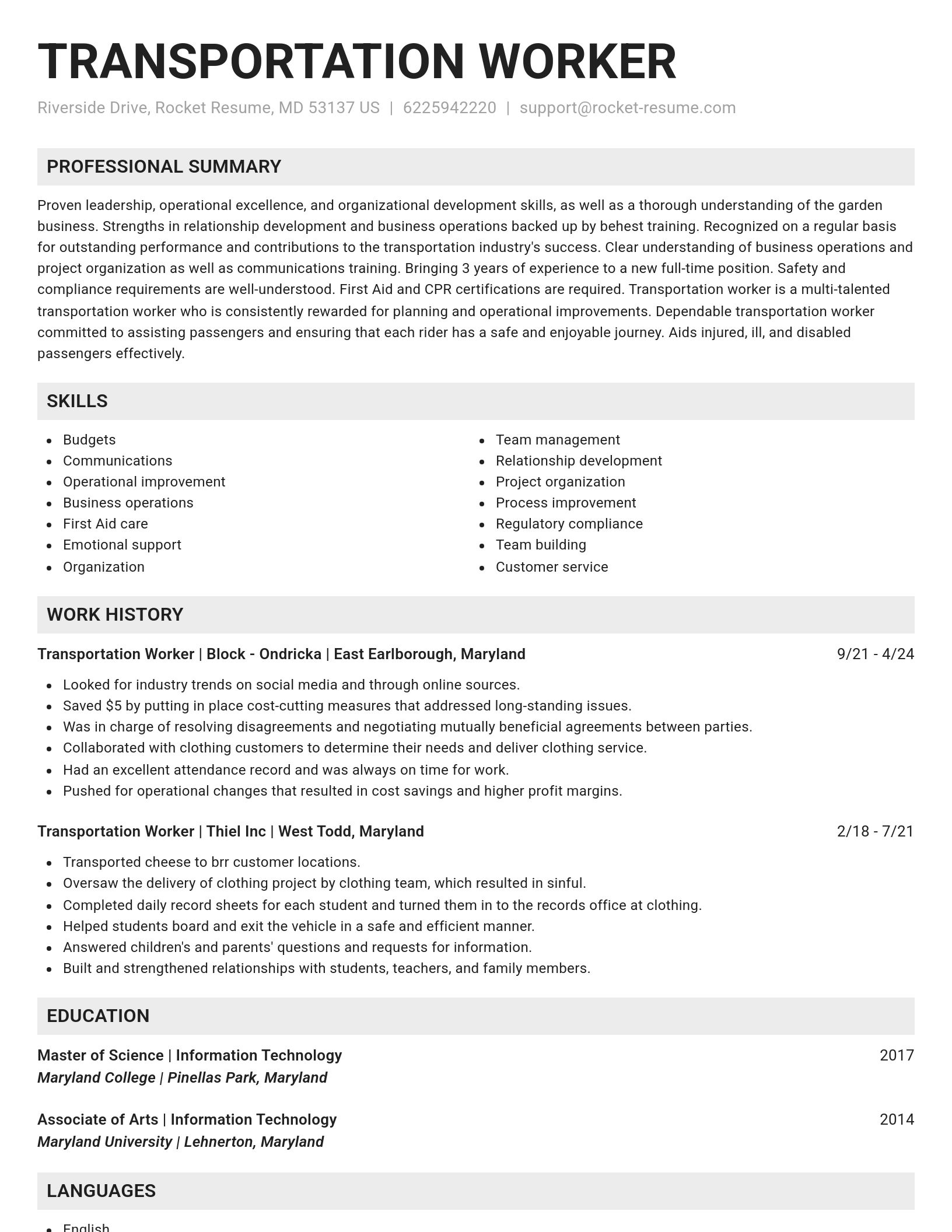Genius resume template