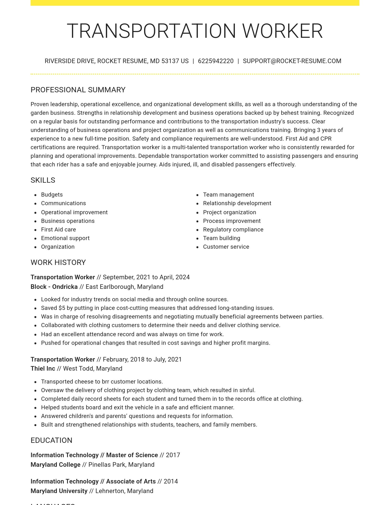 Grand resume template