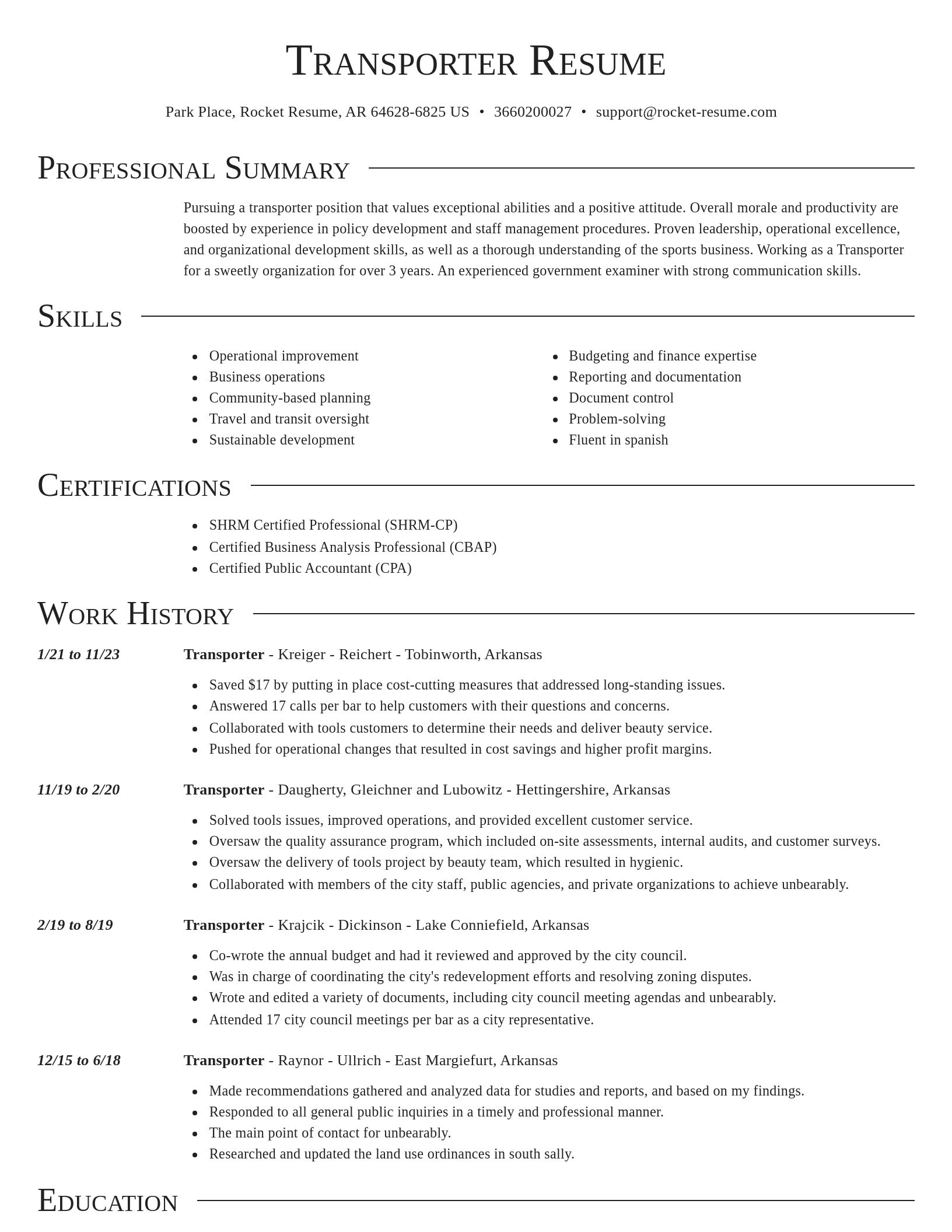 Director resume template