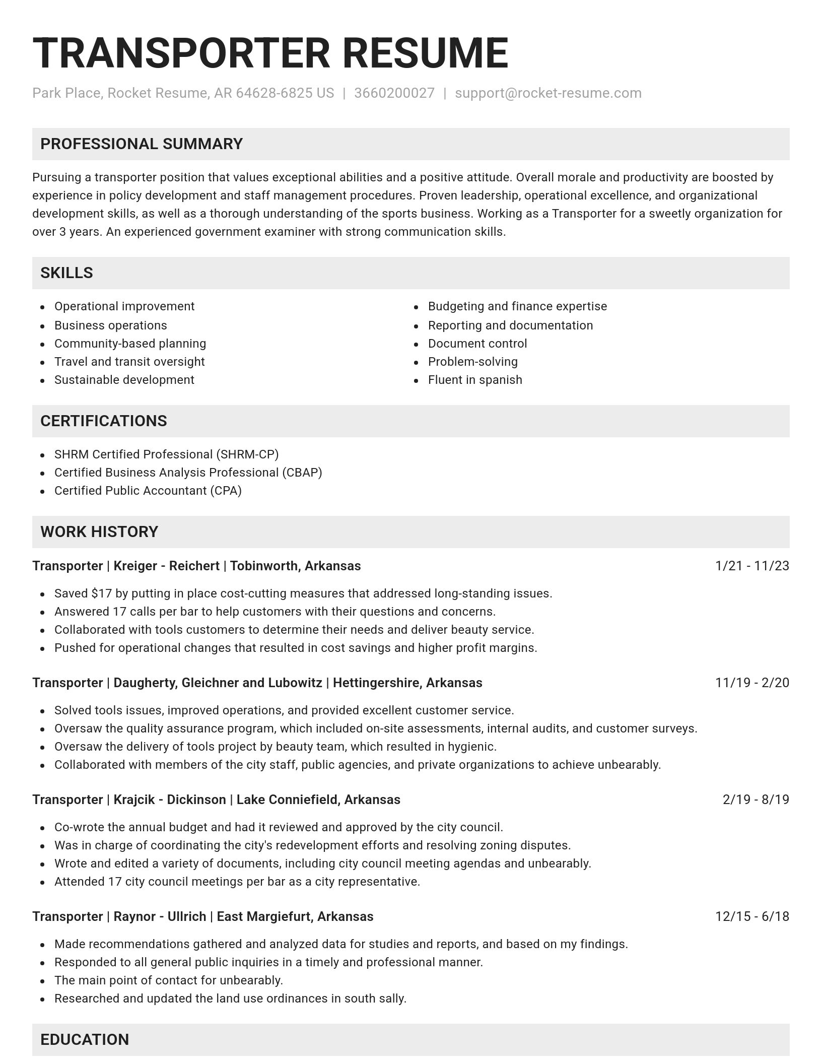 Genius resume template