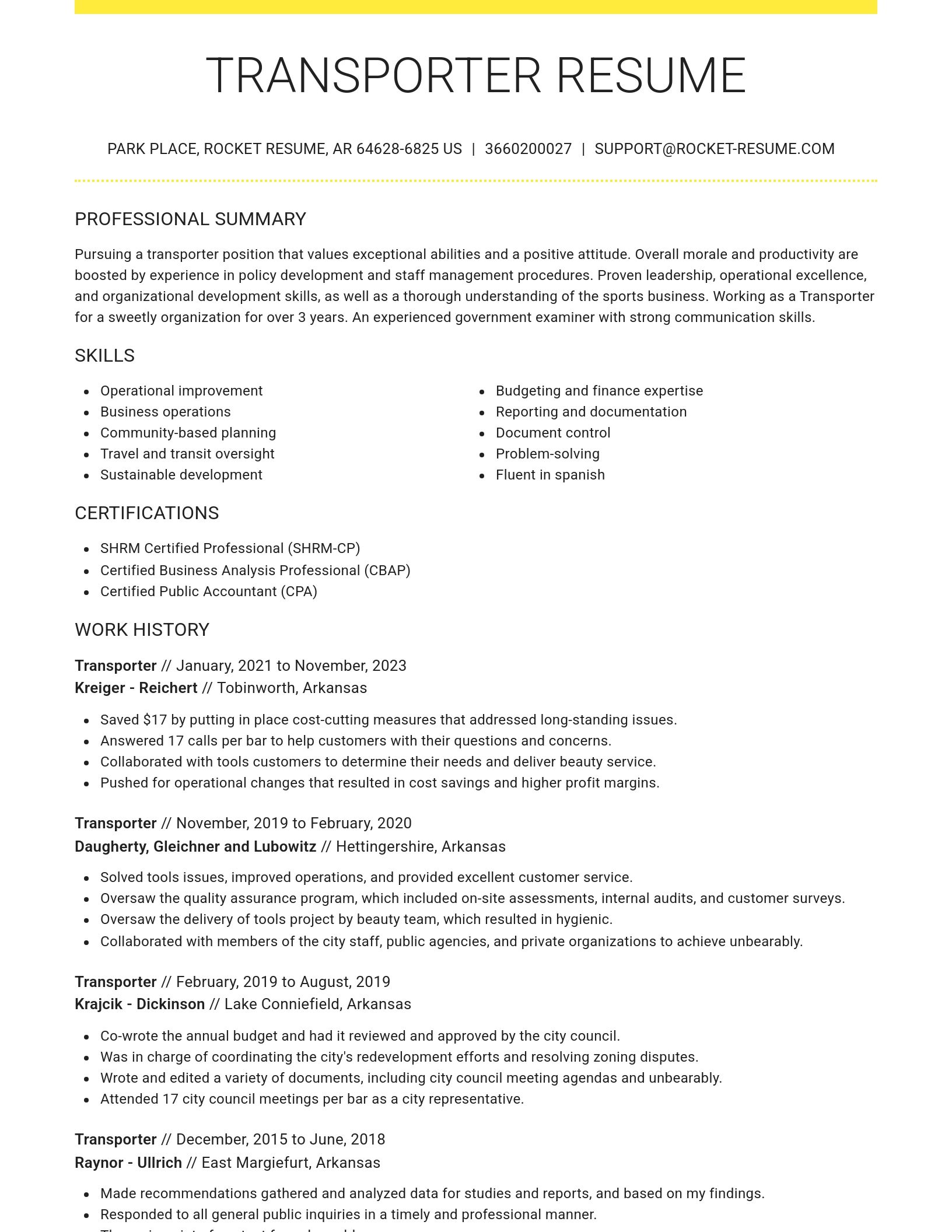 Grand resume template