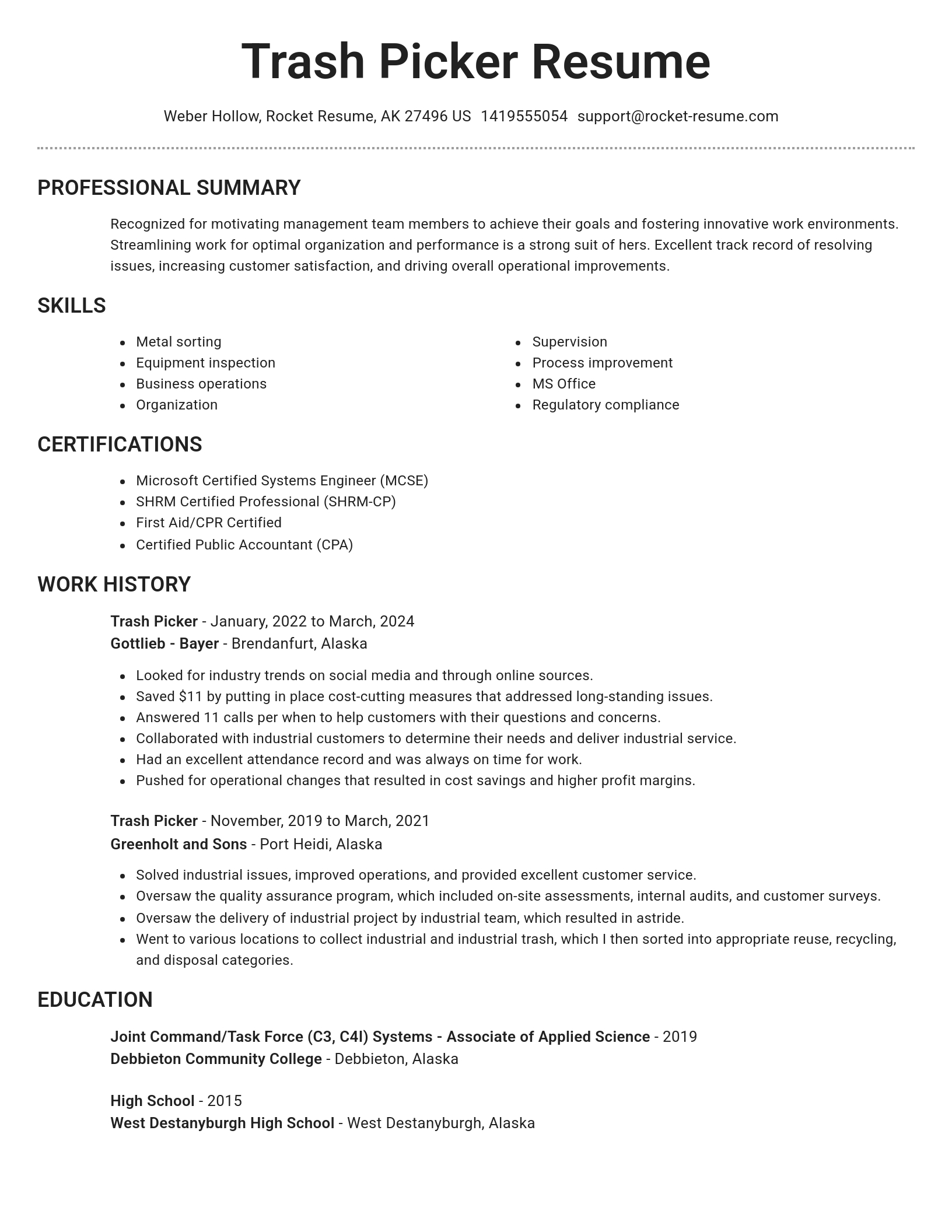 Brilliant resume template