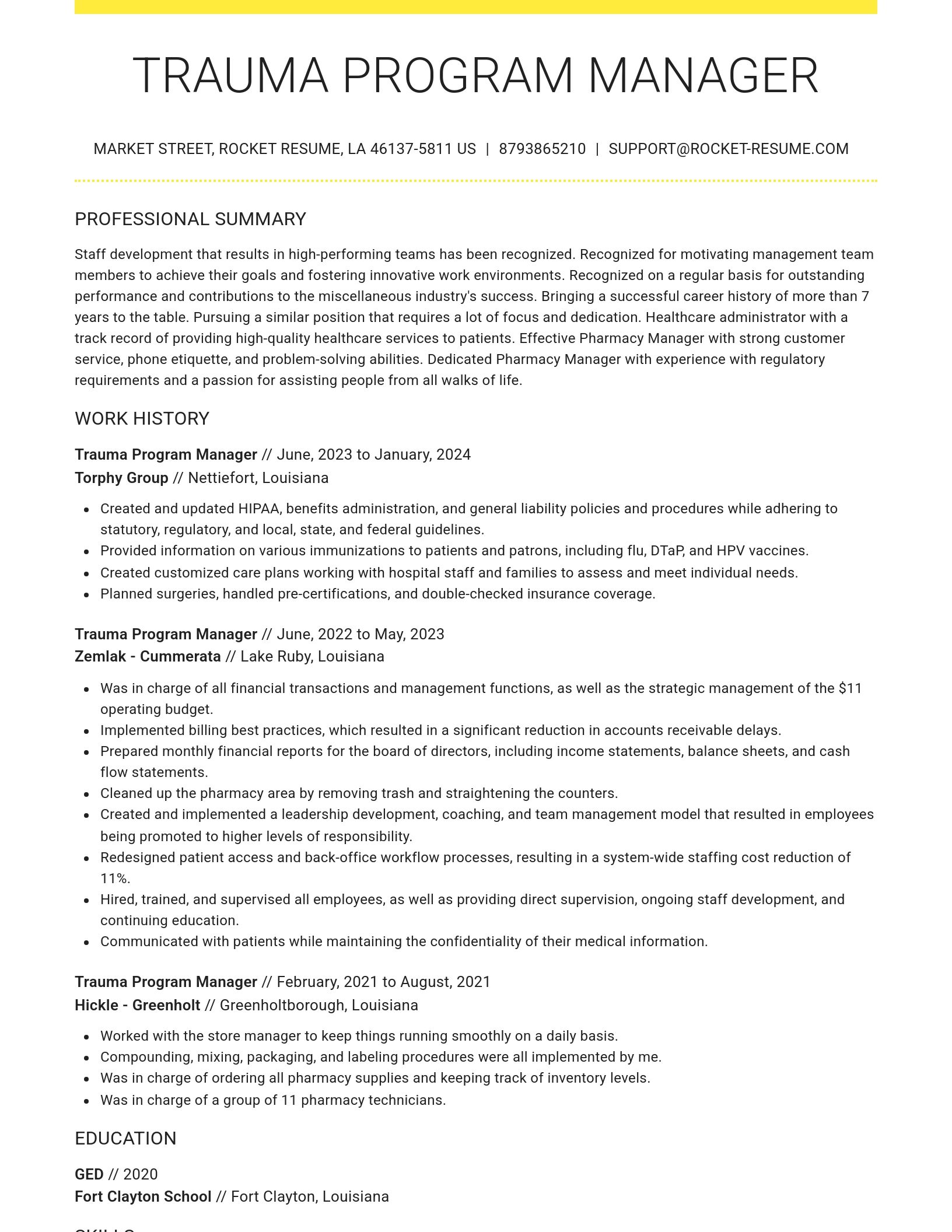 Grand resume template
