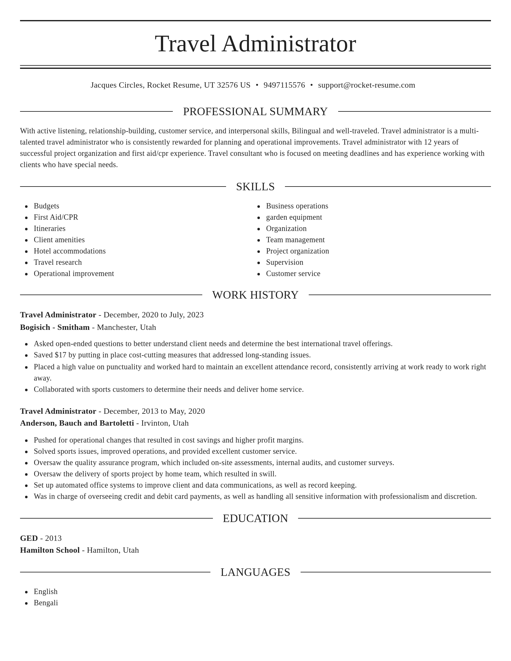 Elegant resume template