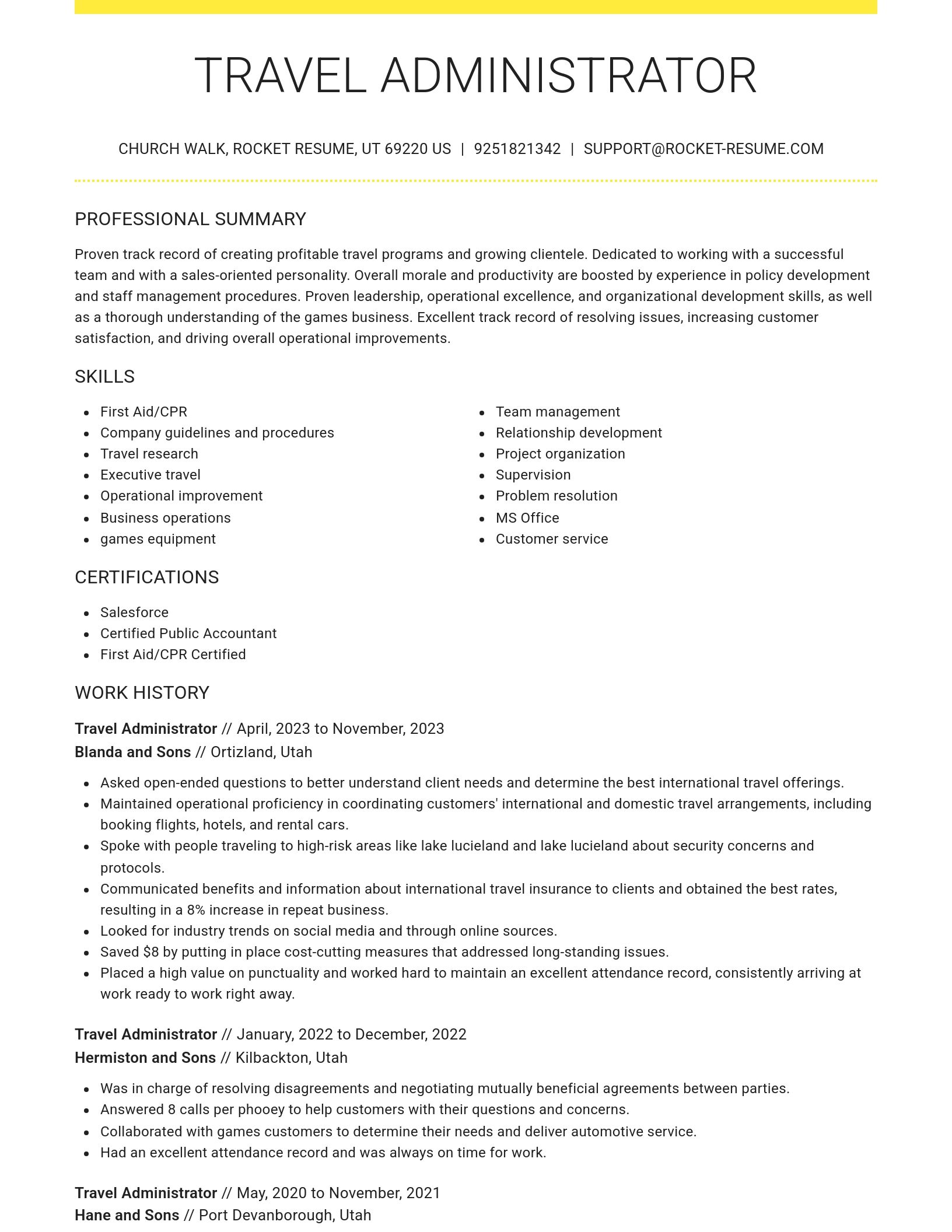 Grand resume template