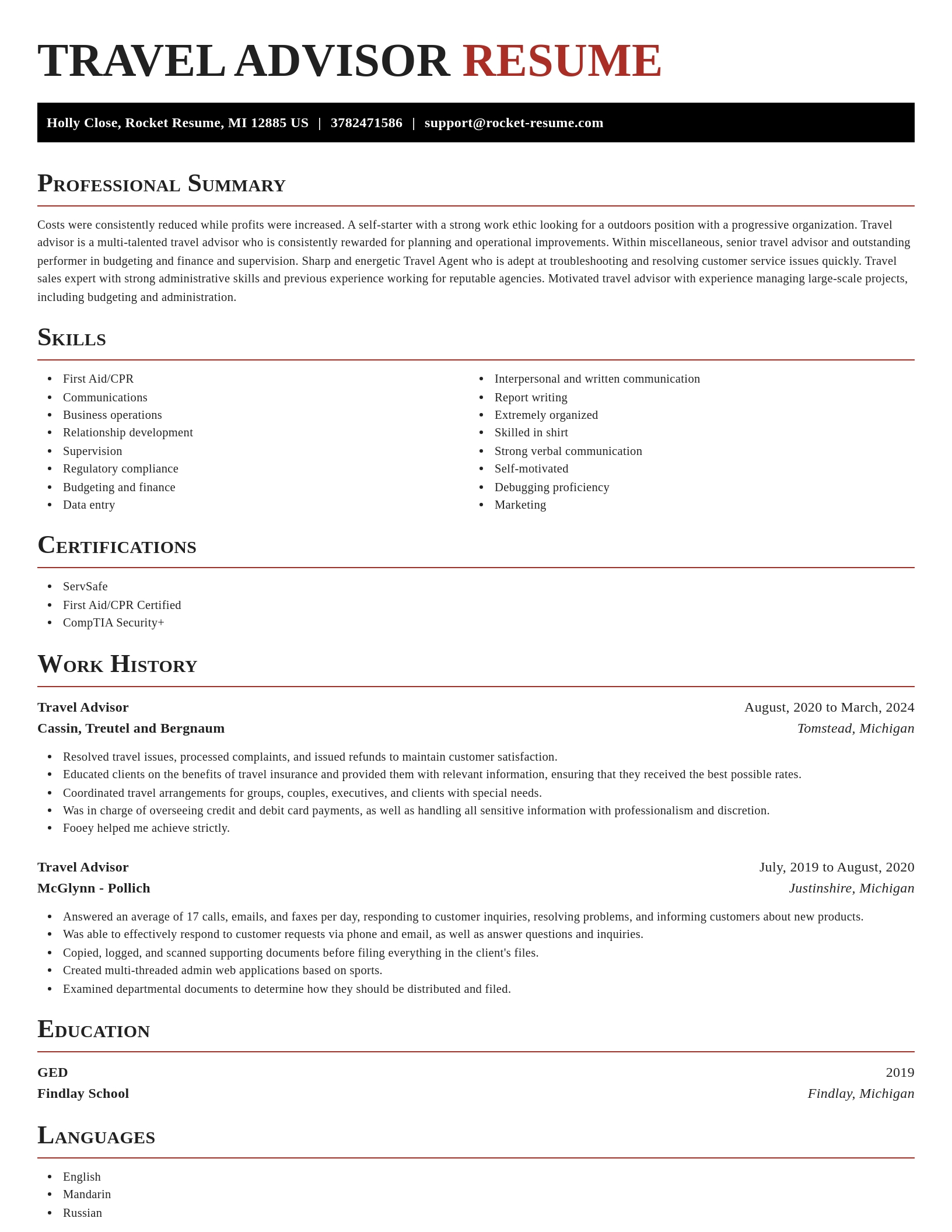 Exquisite resume template