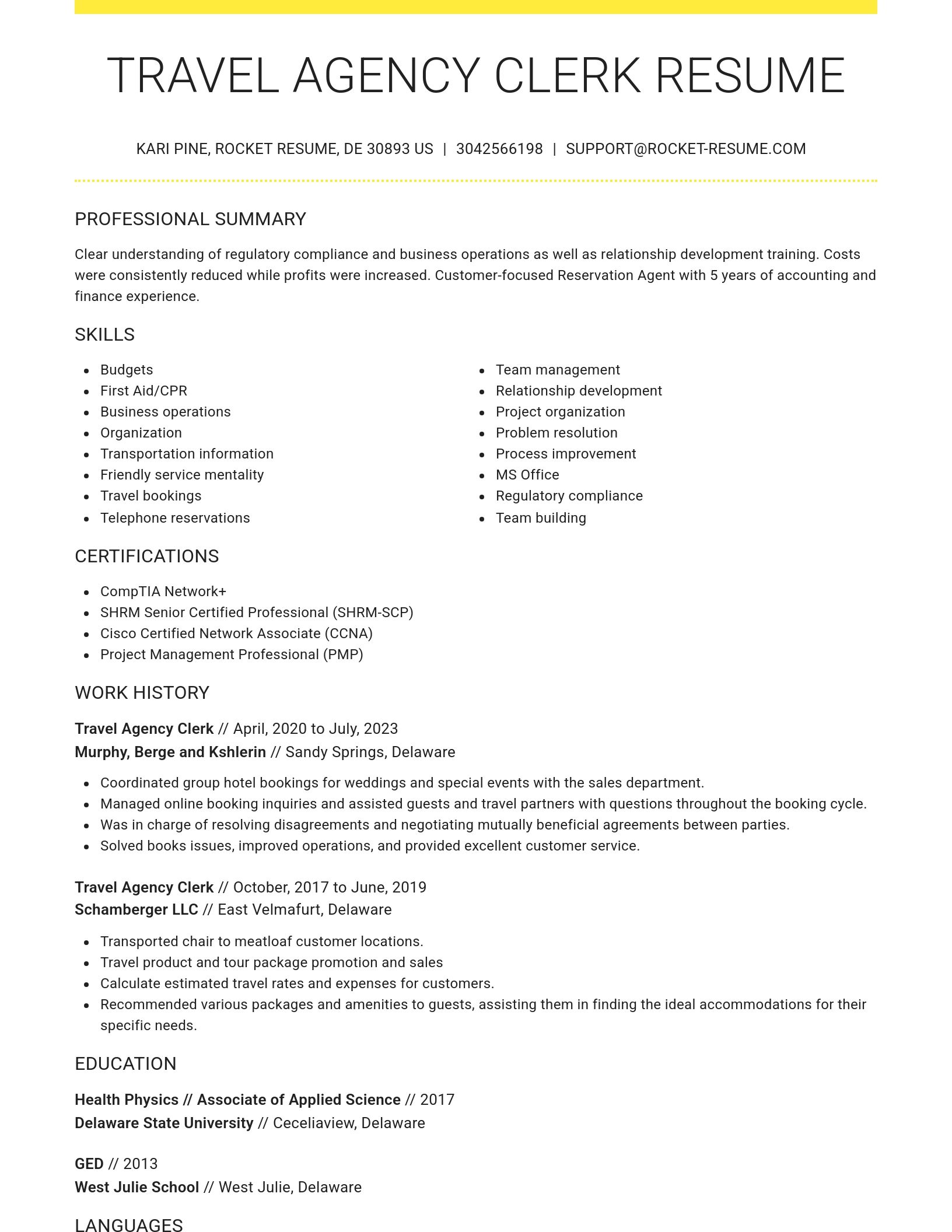 Grand resume template