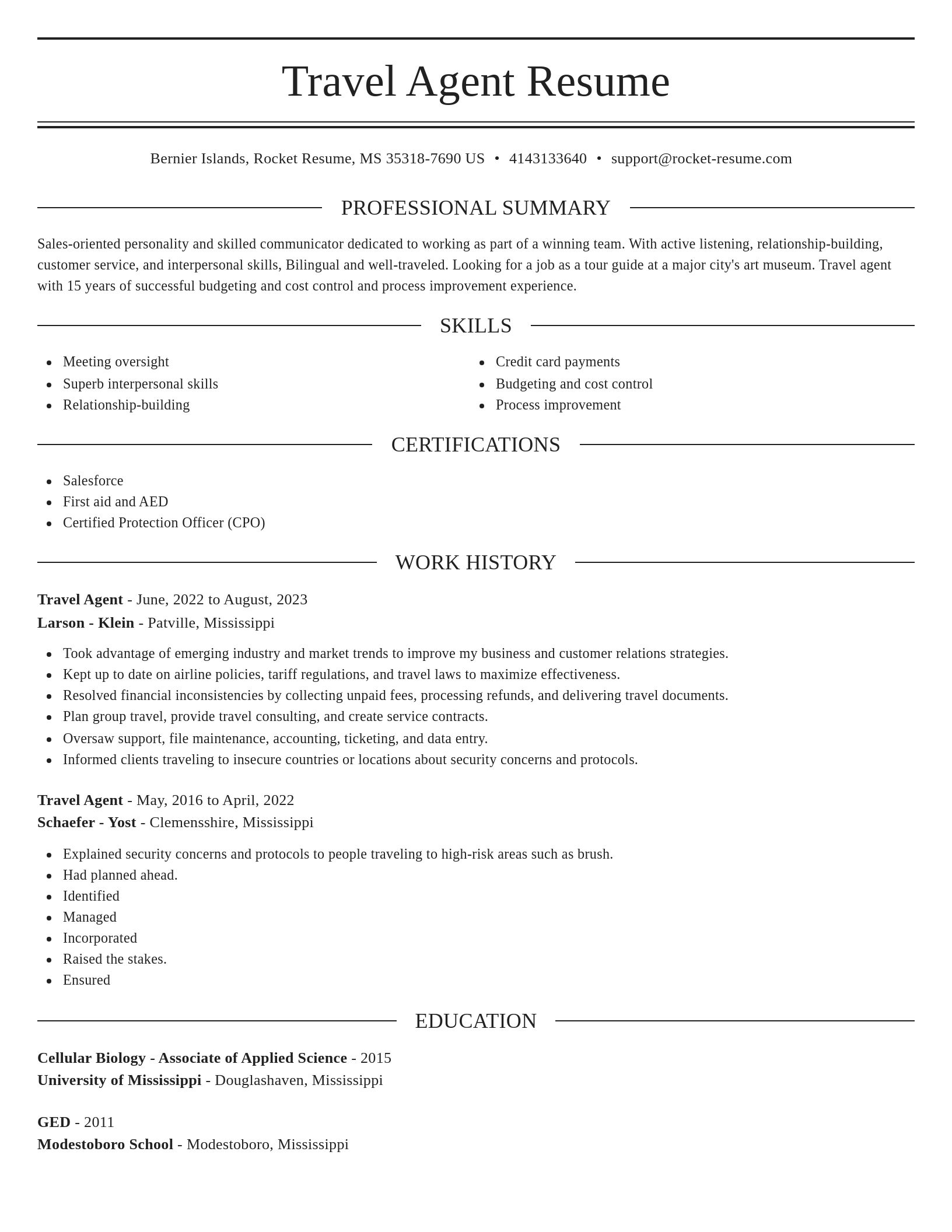 Elegant resume template