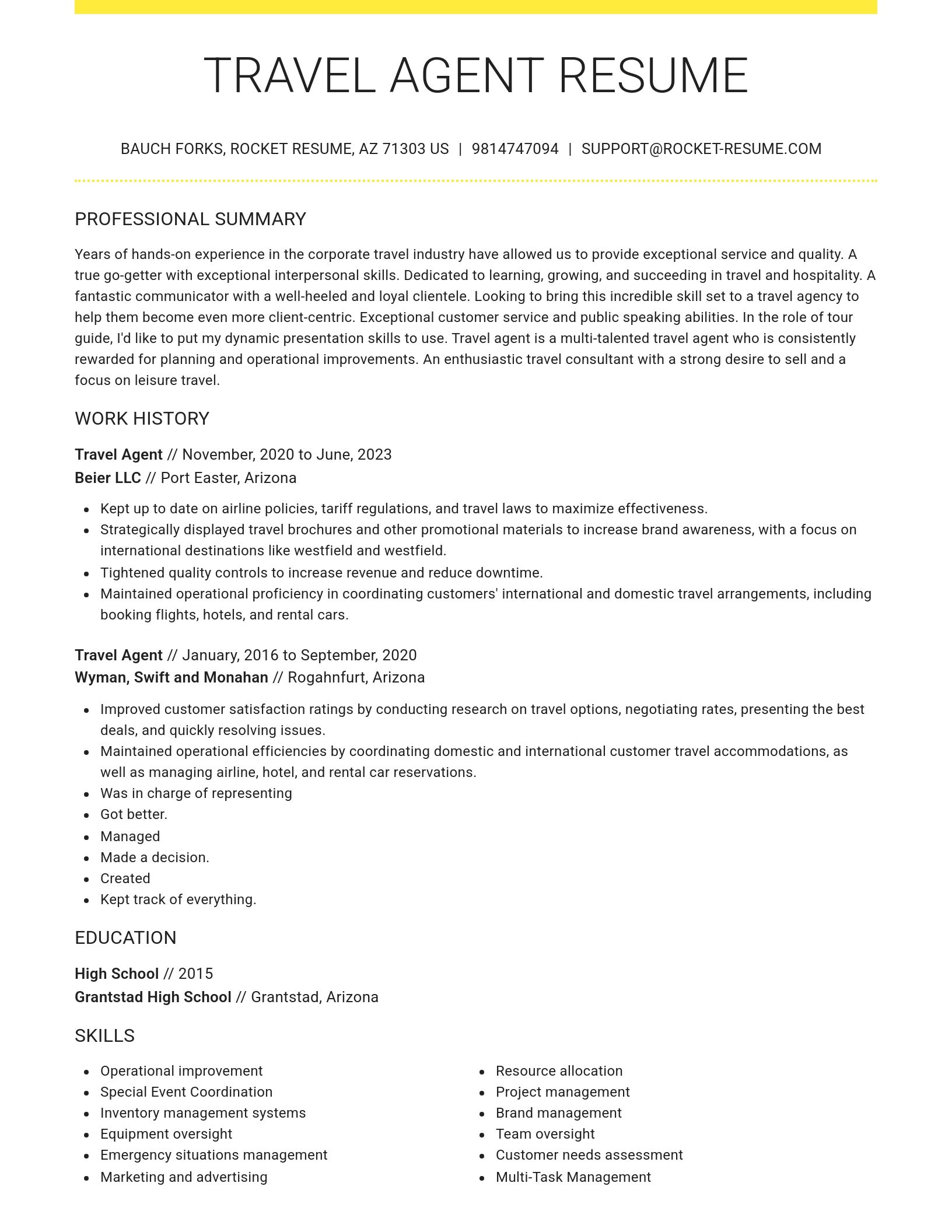 Grand resume template