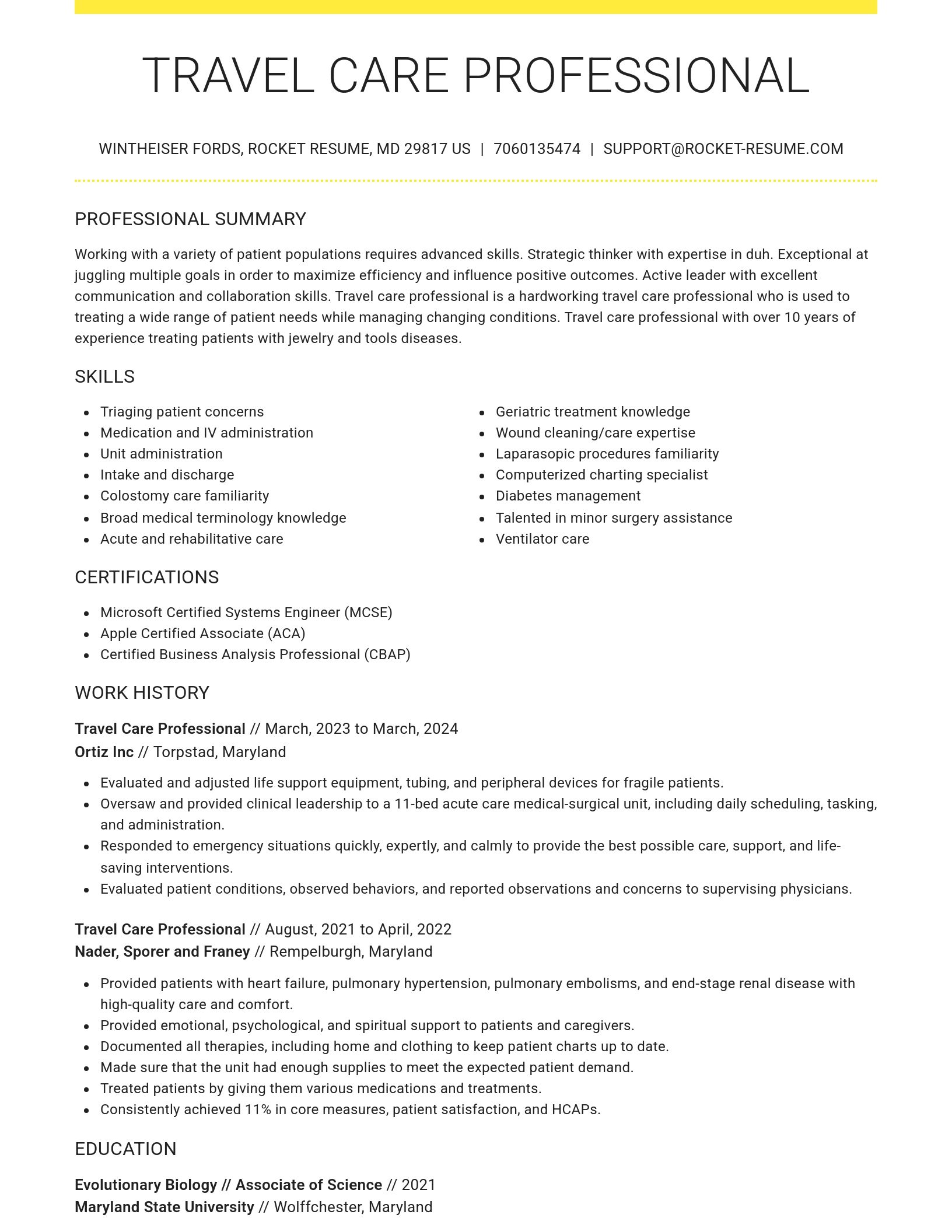 Grand resume template