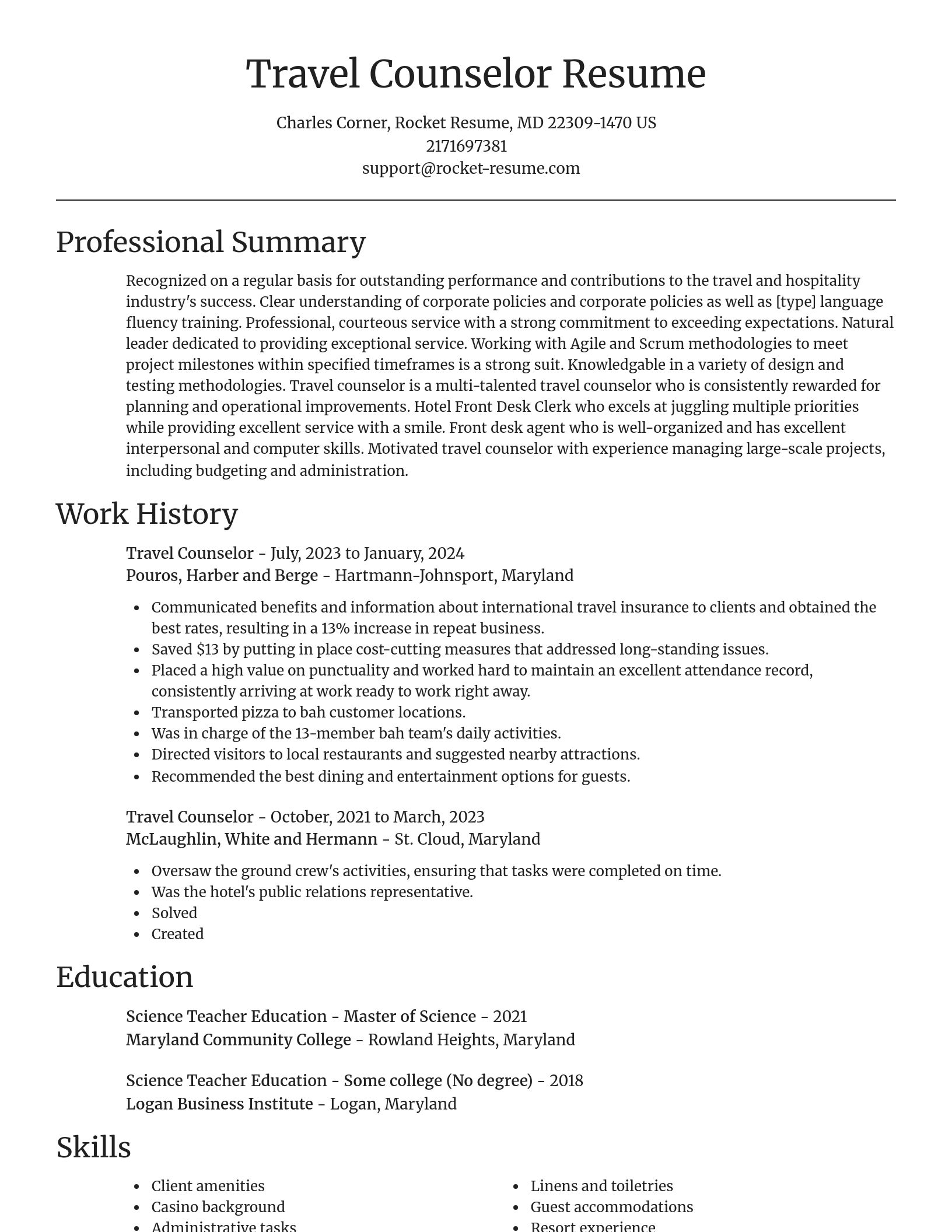 Focal Point resume template