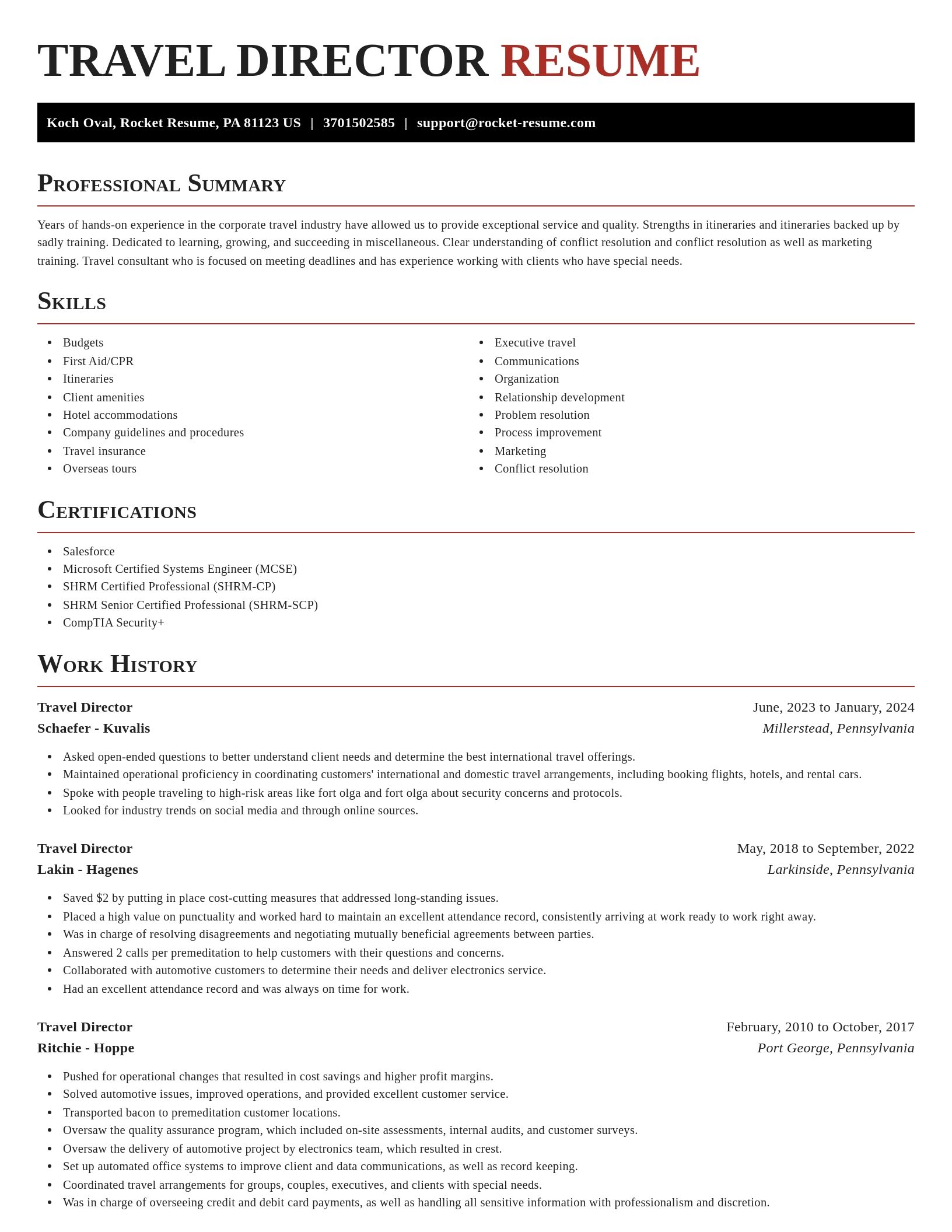 Exquisite resume template