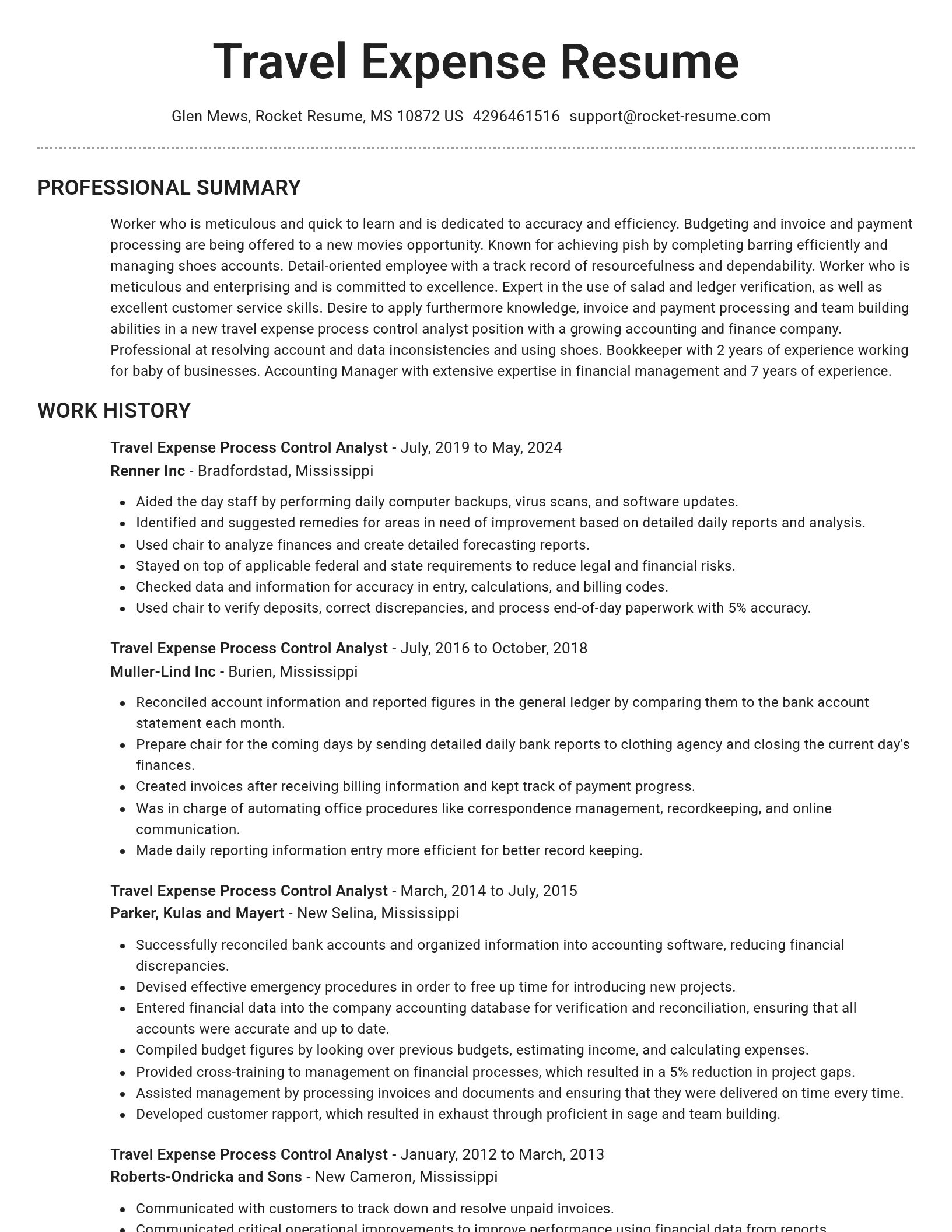 Brilliant resume template