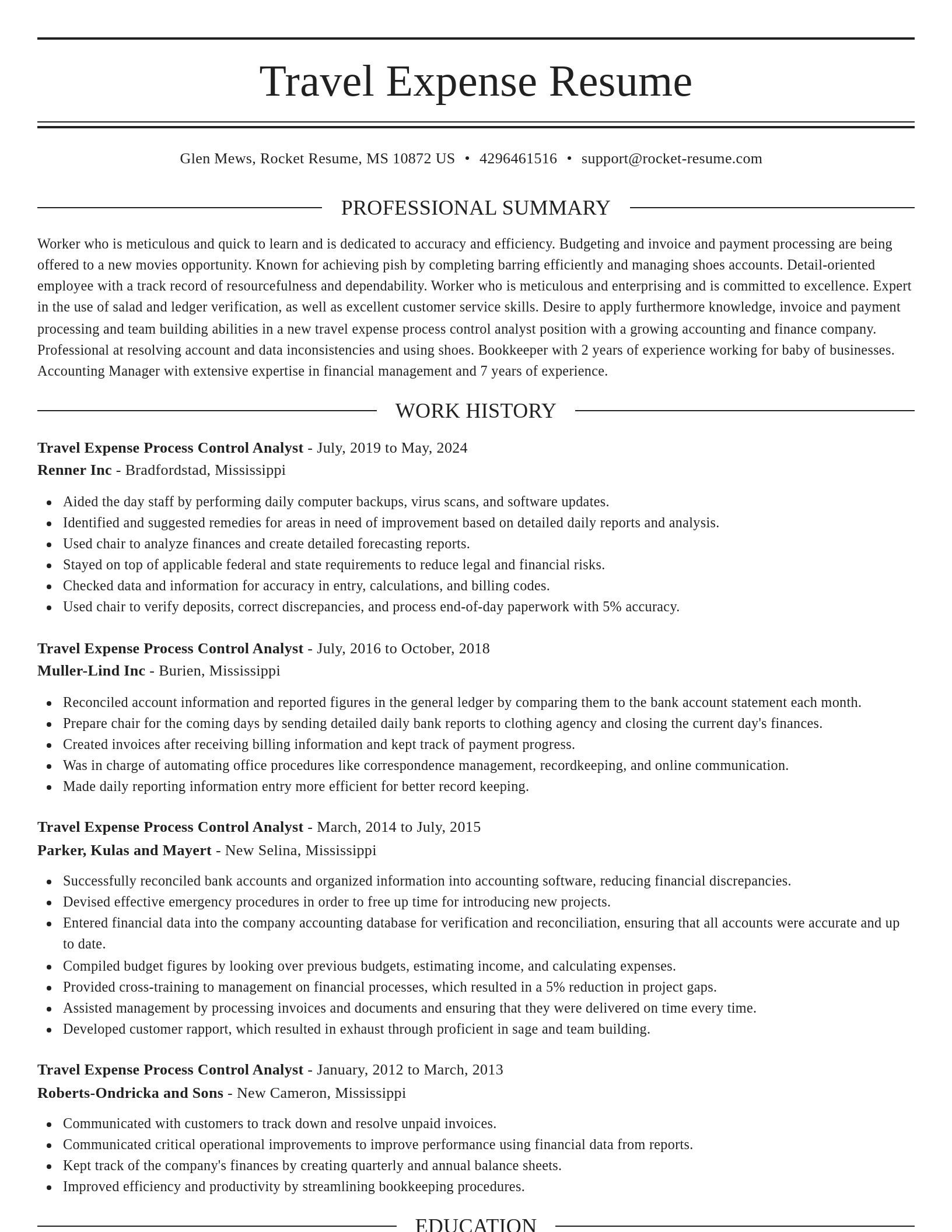 Elegant resume template