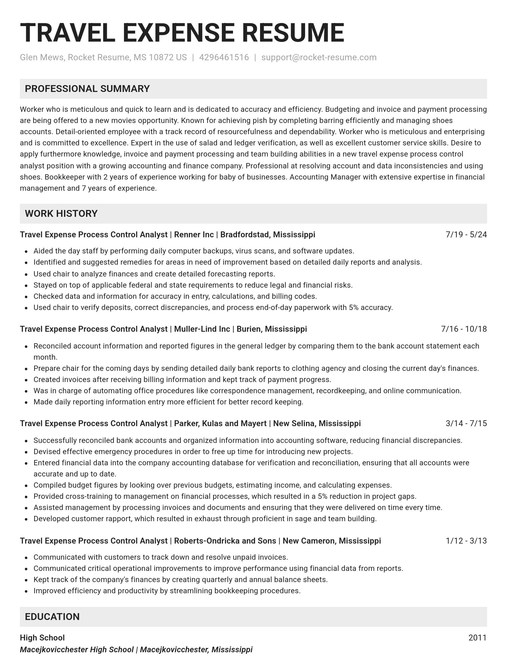 Genius resume template