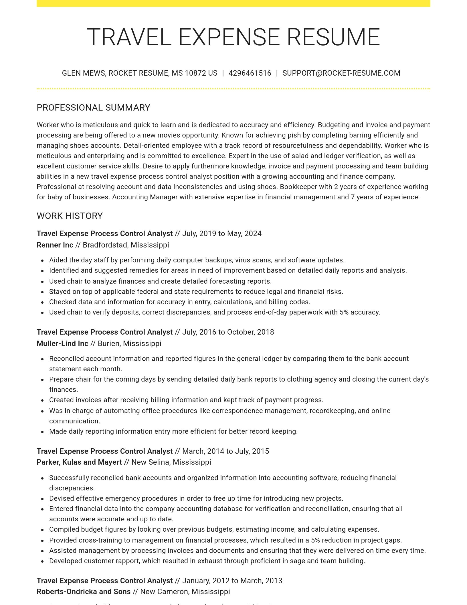 Grand resume template