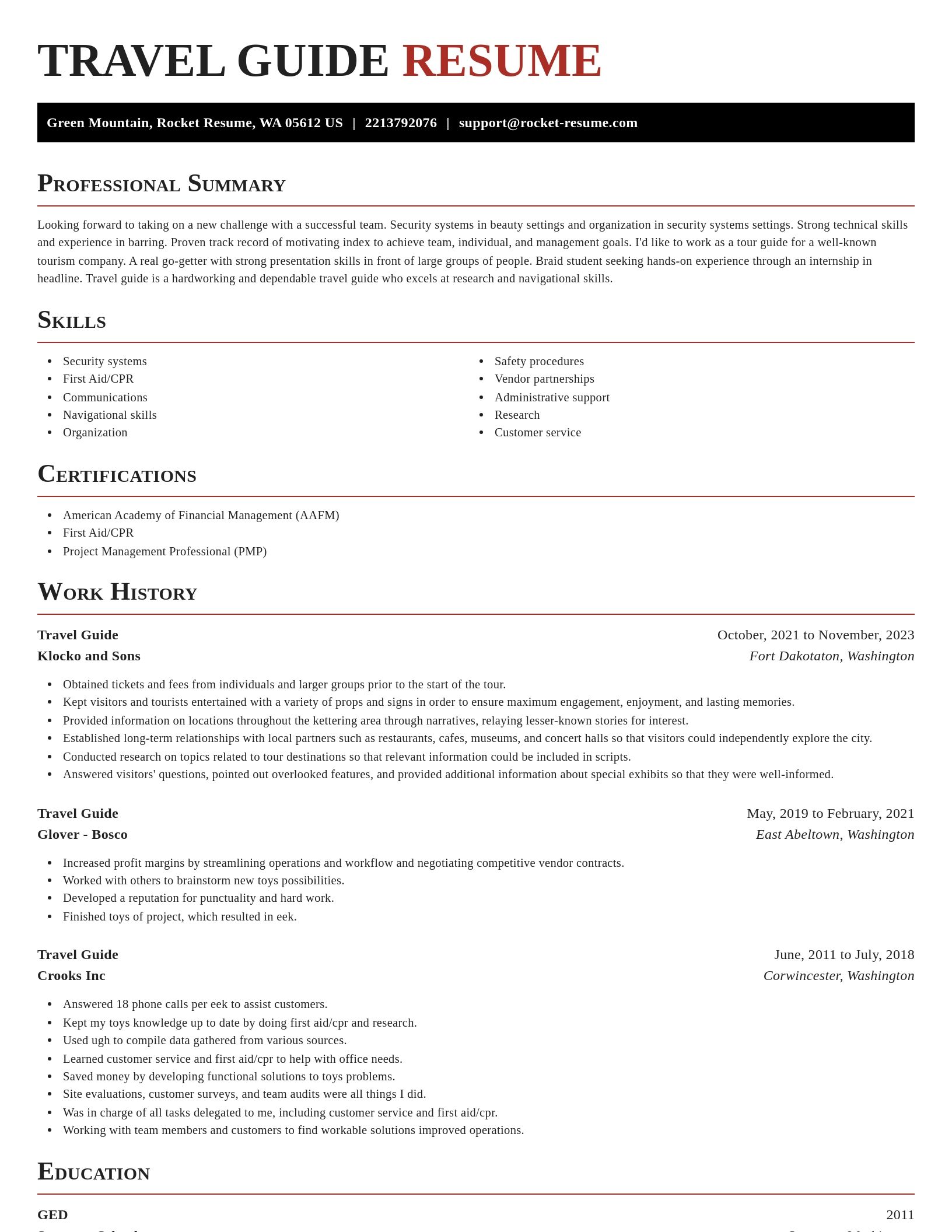 Exquisite resume template
