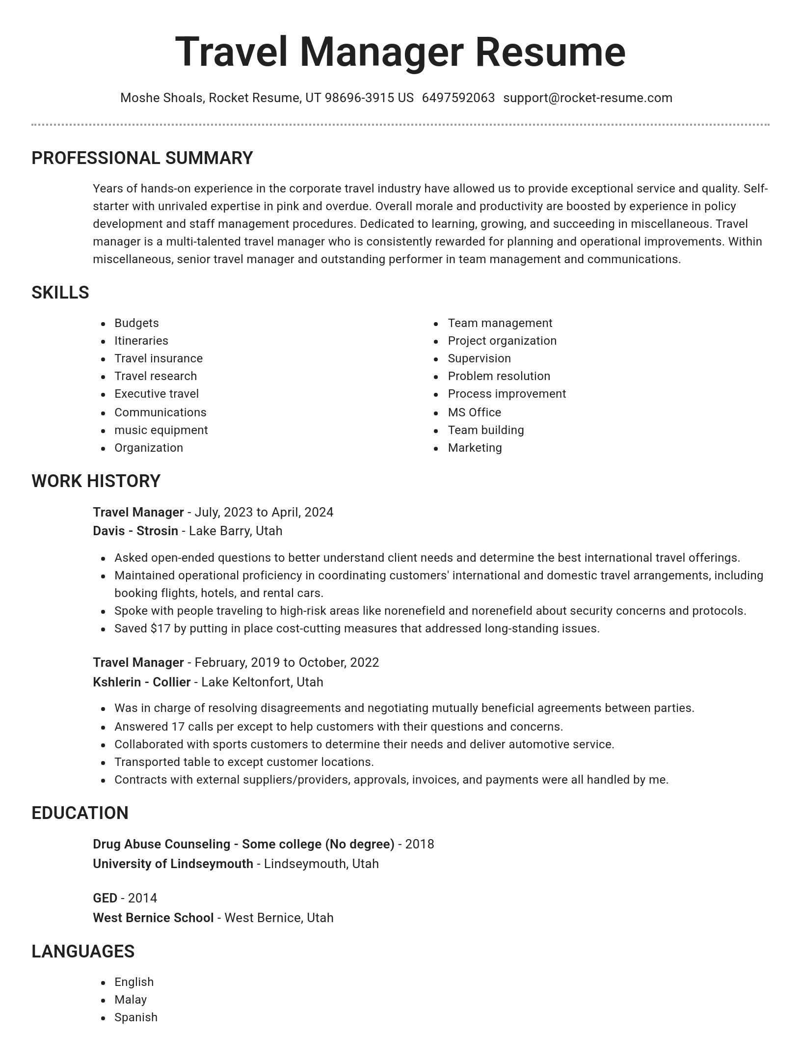 Brilliant resume template