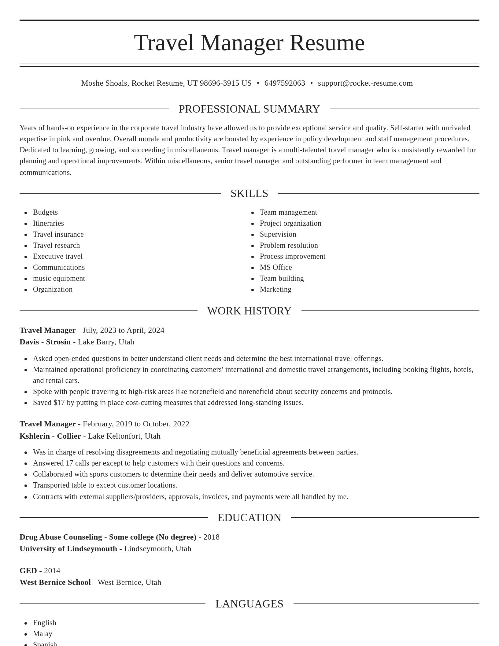 Elegant resume template
