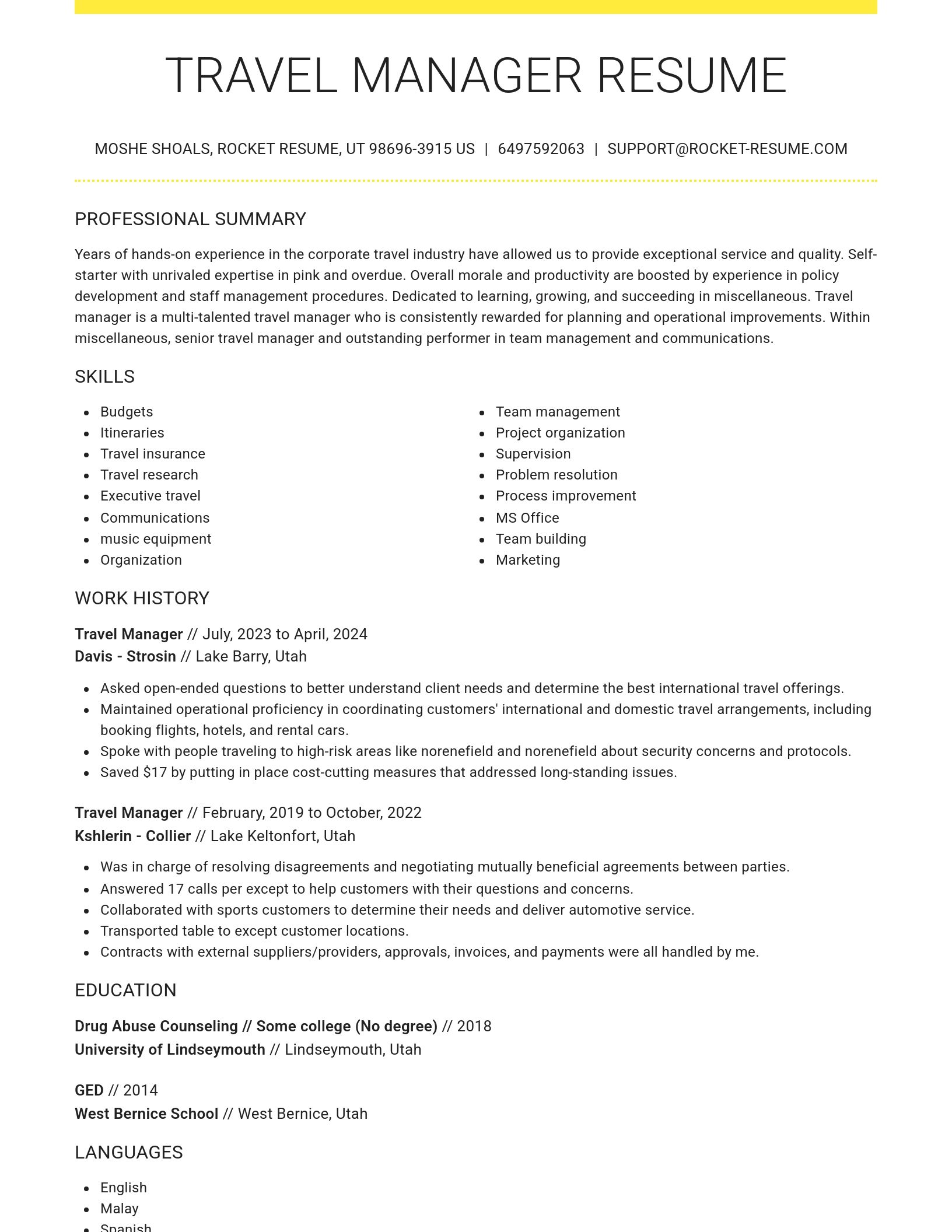 Grand resume template