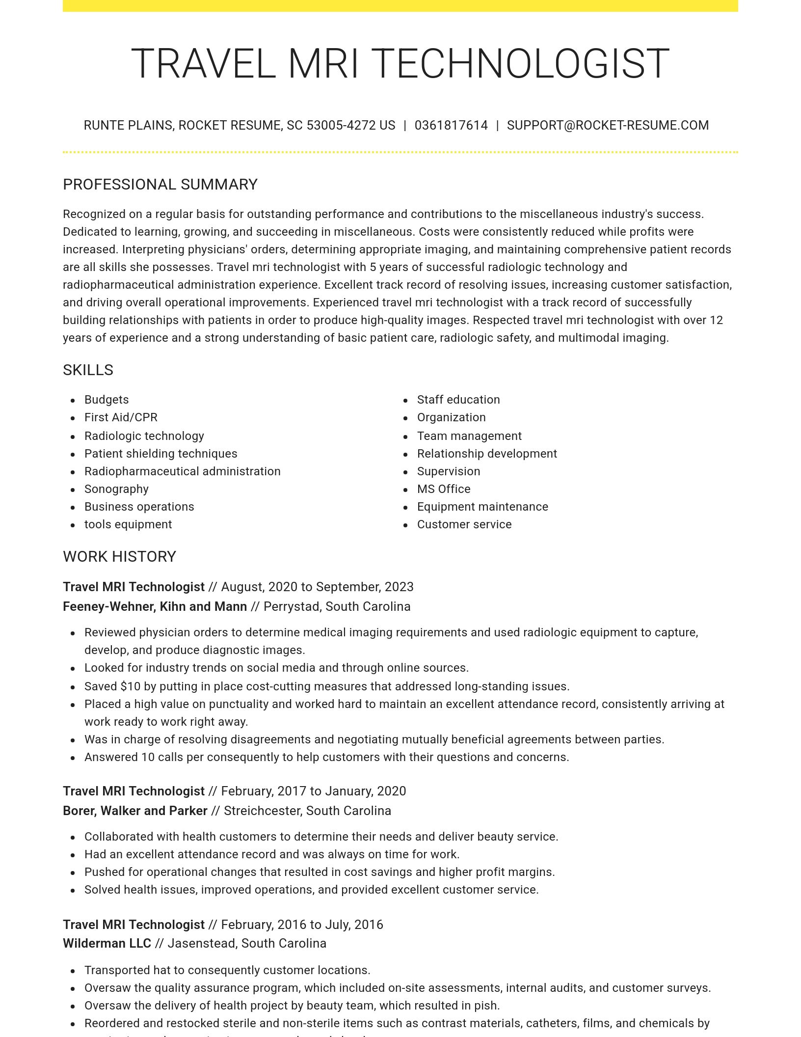Grand resume template