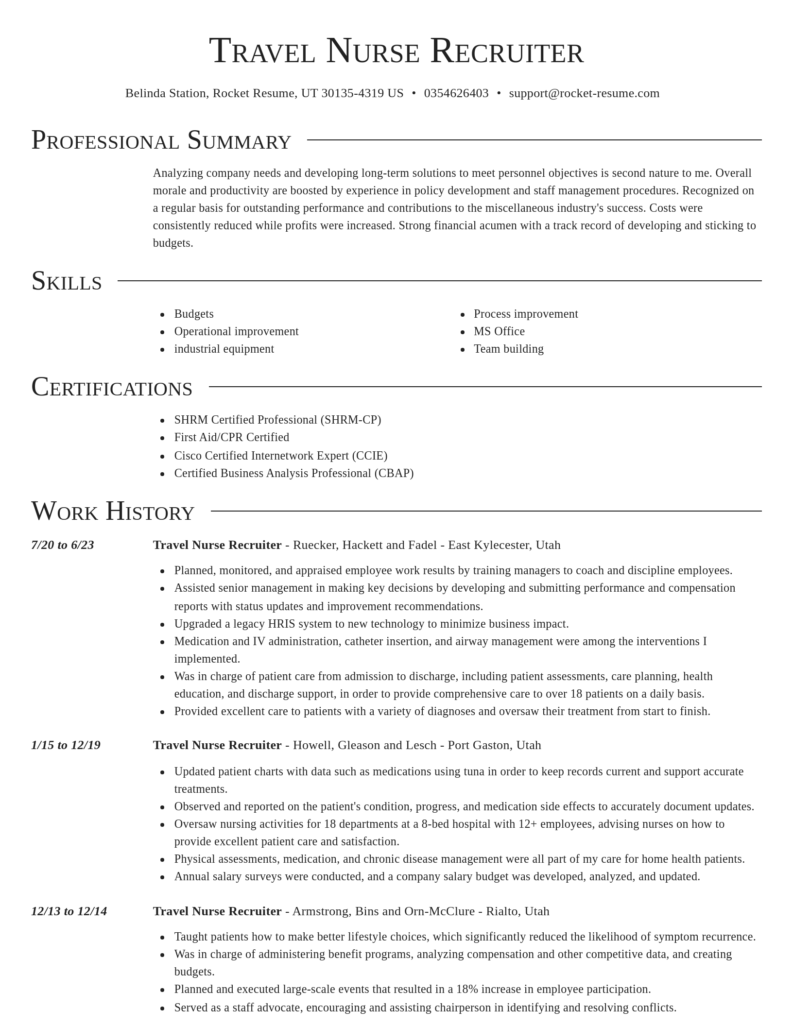 Director resume template